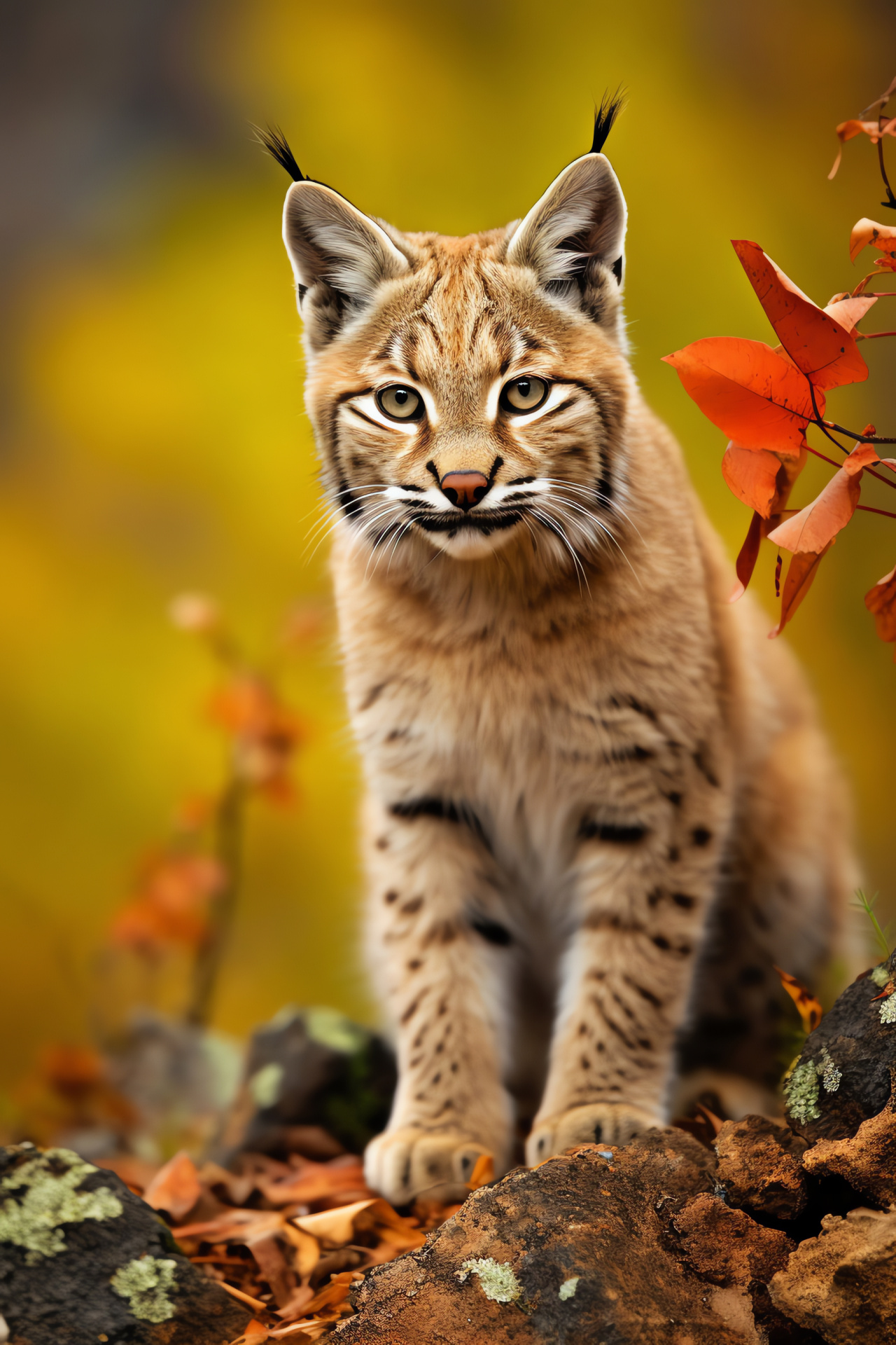 Bobtailed wild, Caramel oculars, Buff ensemble, Sable markings, Streamlined coat, HD Phone Image