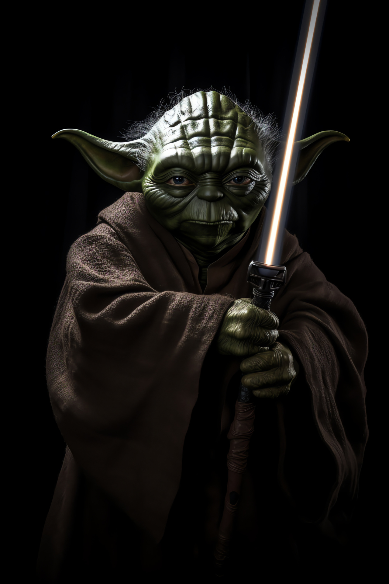 Yoda character, Jedi Master wisdom, Star Wars mythology, Legendary sage, Peaceful presence, HD Phone Image