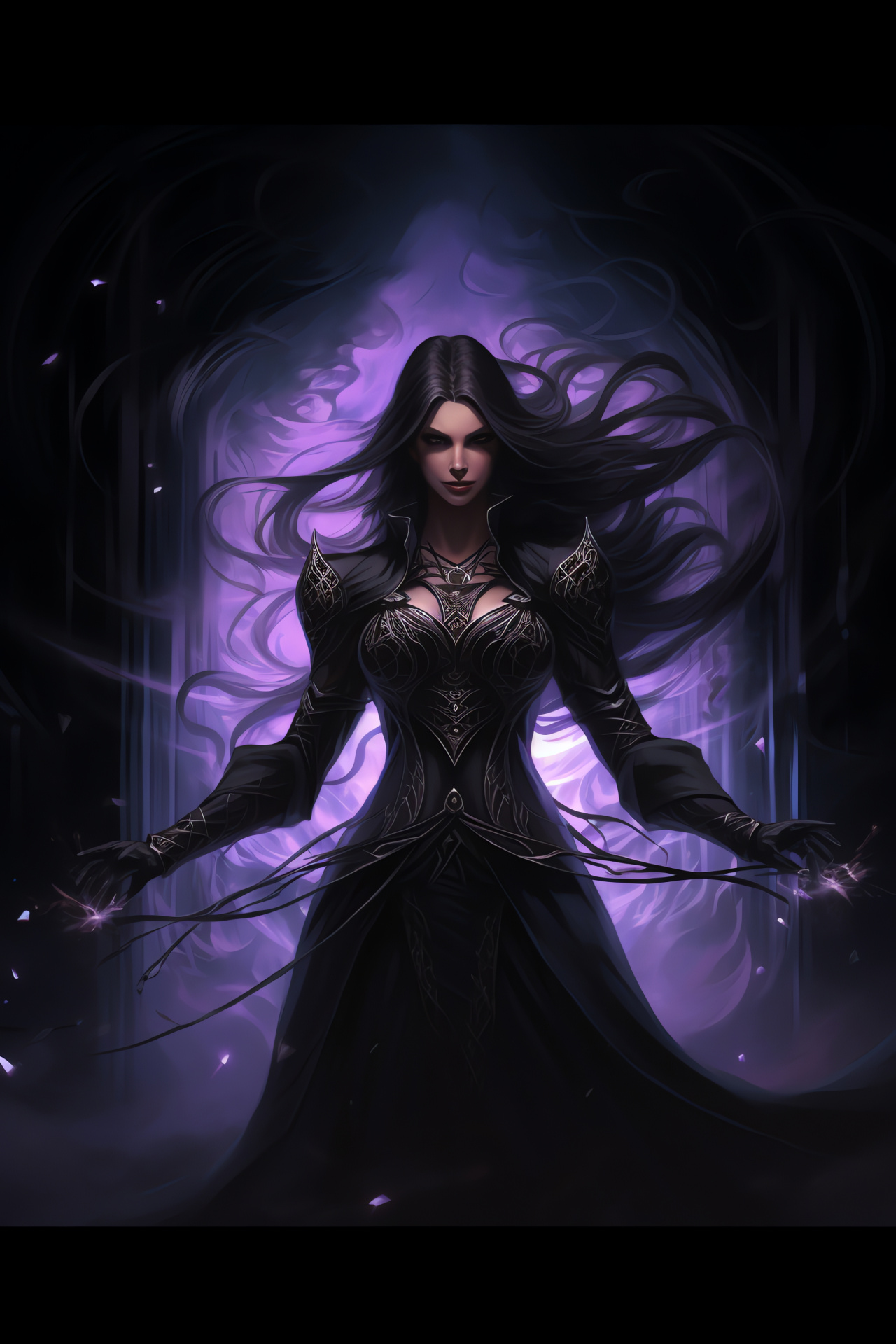 Mysterious Liliana Vess, Enigmatic green gaze, Sharp-edged dagger, Dark sorceress action, Magic The Gathering universe, HD Phone Wallpaper