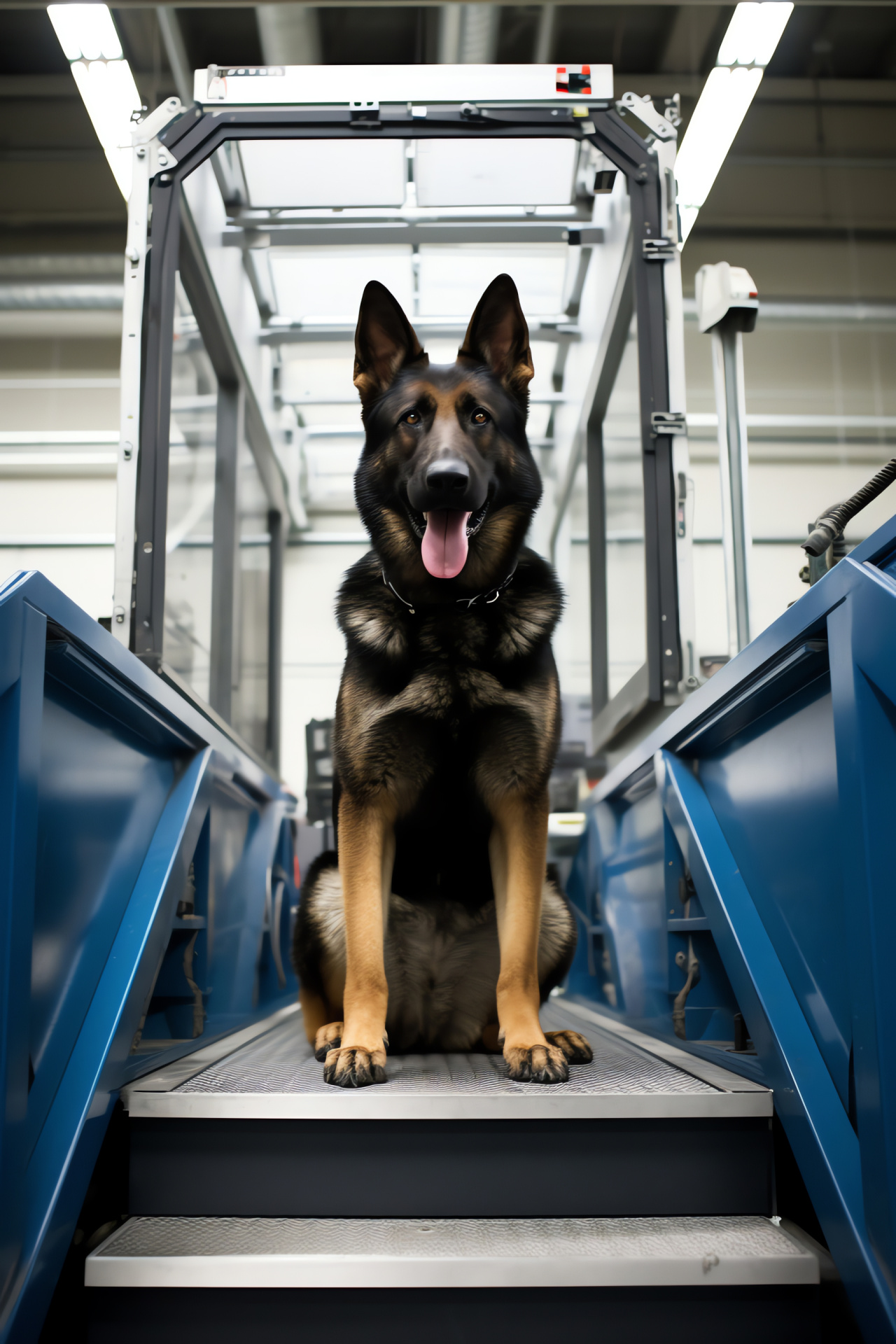 Police K9 Unit, German Shepherd dog, Alert canine, On duty, Security area, HD Phone Wallpaper