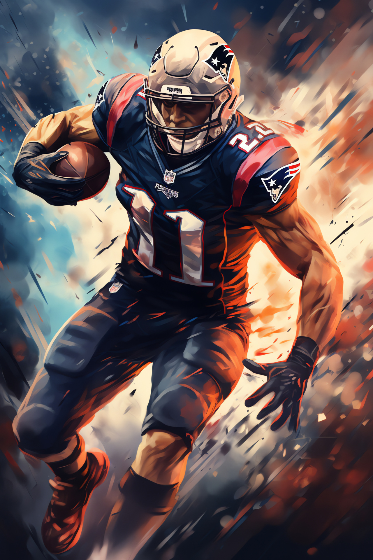 New England Patriots, Julian Edelman, NFL playoffs, Wide receiver moves, Athletic skill, HD Phone Wallpaper