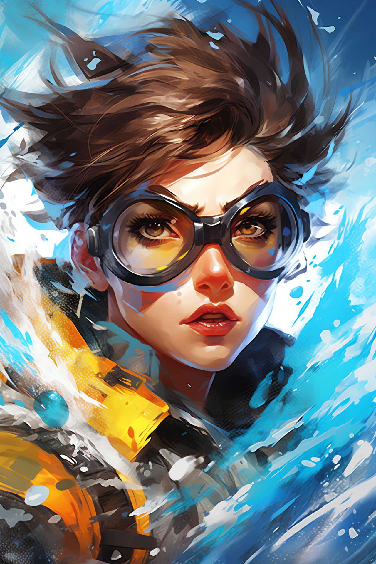 Watchpoint Gibraltar Overwatch, Tracer at Watchpoint, Defender of payload, Gibraltar gaming scene, Aerial dogfights, HD Phone Wallpaper