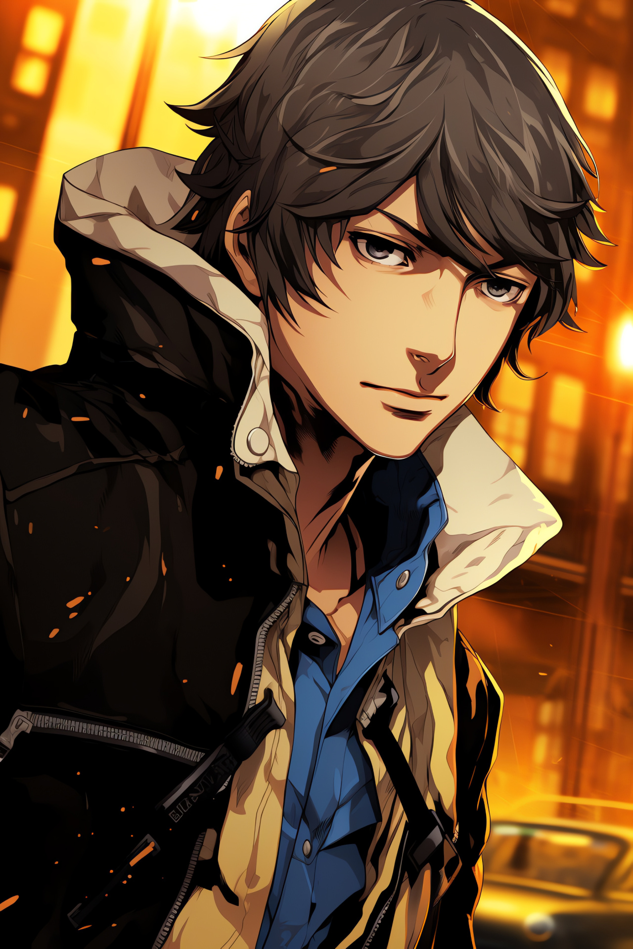 Yosuke Hanamura, Companion role, Mystery locale, Evidence gathering, JRPG setting, HD Phone Wallpaper