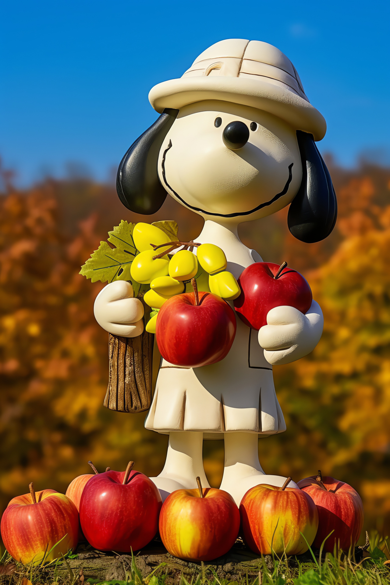 Snoopy Thanksgiving motif, Woodstock companion, National day of thanks, Festive celebration, Colonial headwear, HD Phone Image