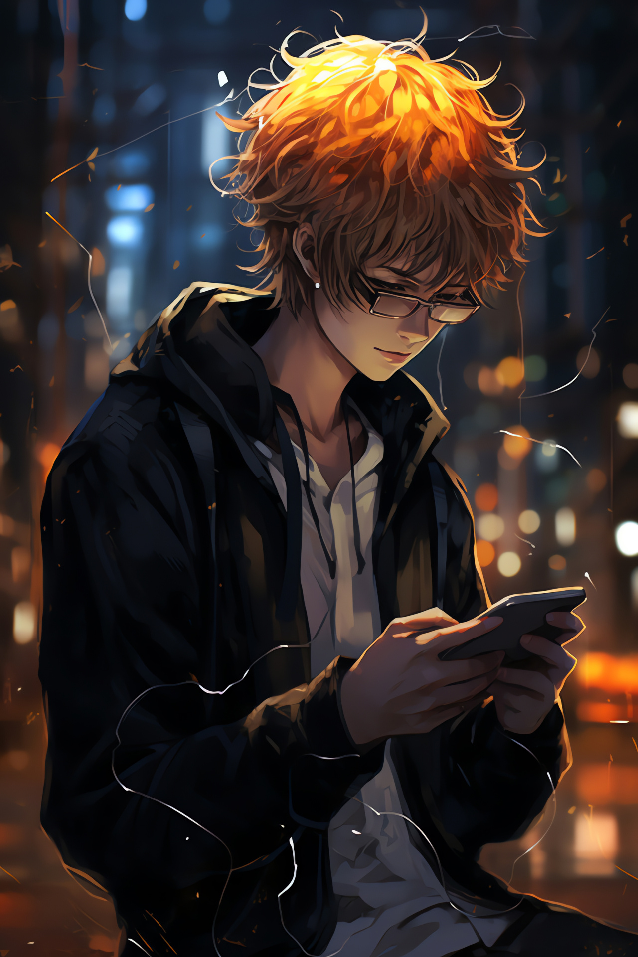 Interactive protagonist, Mystic Messenger mobile application, real-time decisions, narrative immersion, character connection, HD Phone Image