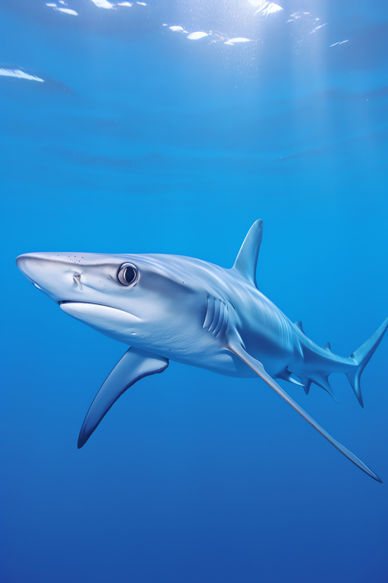 Blue shark species, Deep ocean creature, Shark migration, Indian Ocean wildlife, Aquatic grace, HD Phone Image