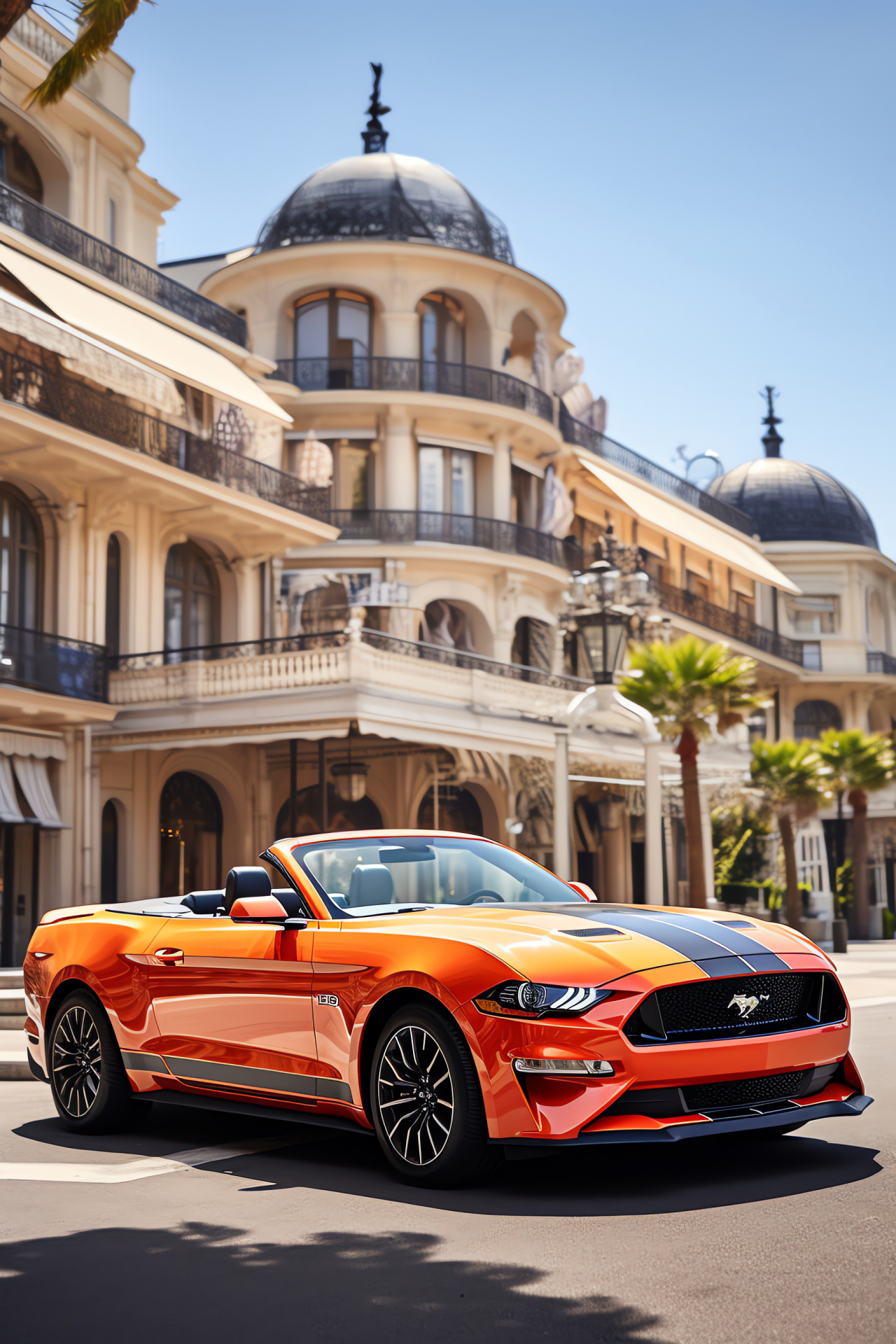 Convertible Mustang GT350, Monaco Elegance, Monte Carlo Glamour, Sports Car, High-Class Finish, HD Phone Wallpaper