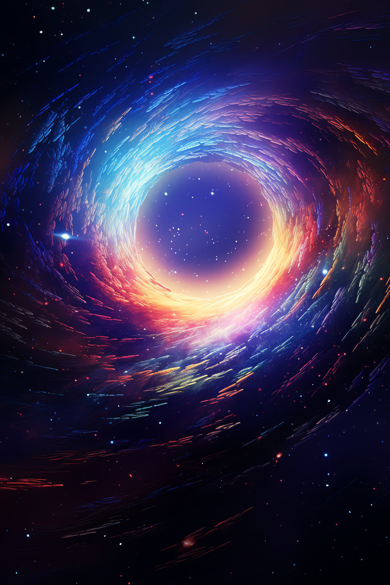 Eternal stargate, Mesmerizing cosmic, Time-space voyage, Blended hues, Endless astral, HD Phone Wallpaper