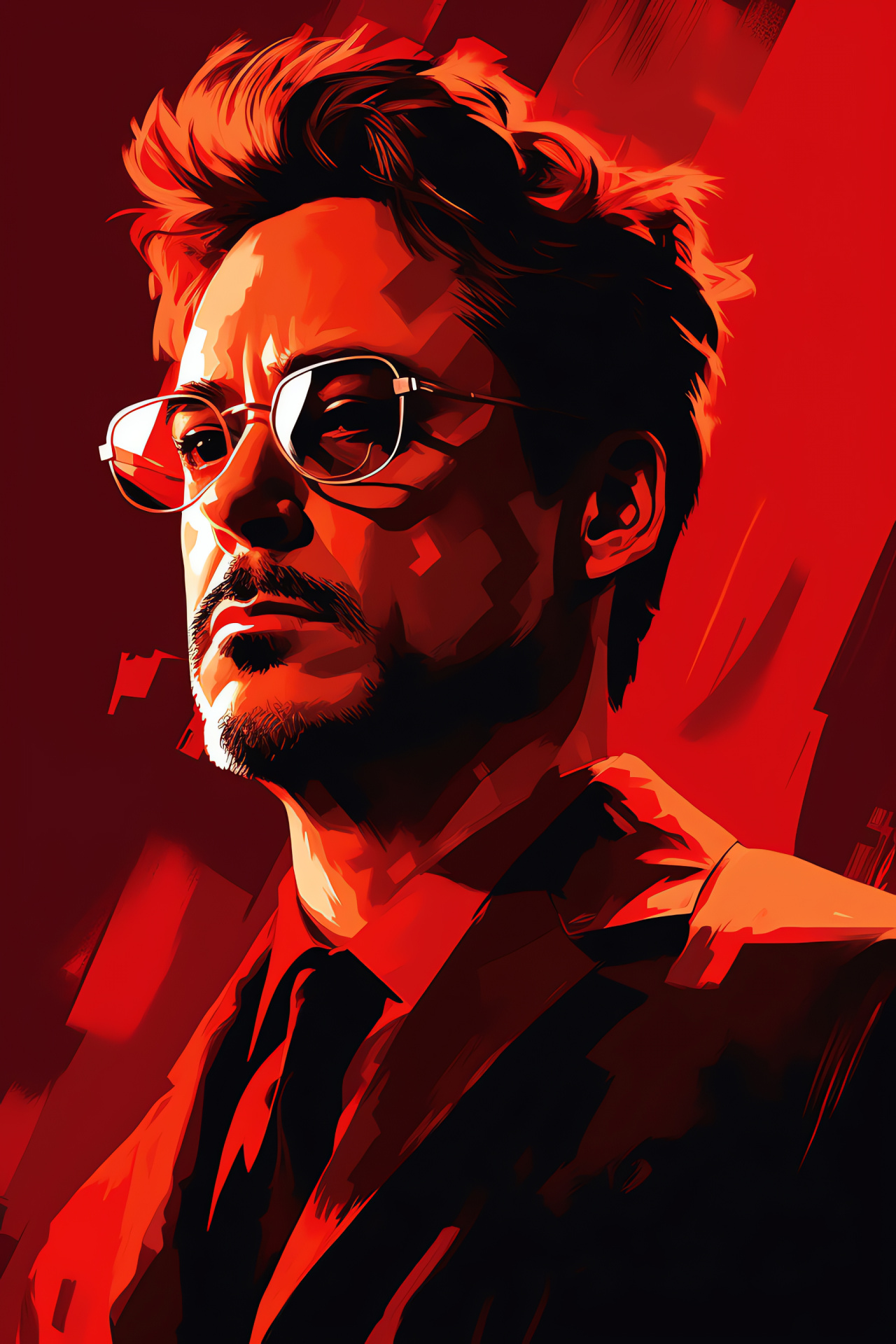 Robert Downey Jr as Tony Stark, Marvel Comics magnet, Stark Enterprise lead, sleek appearance, industrial innovator, HD Phone Image