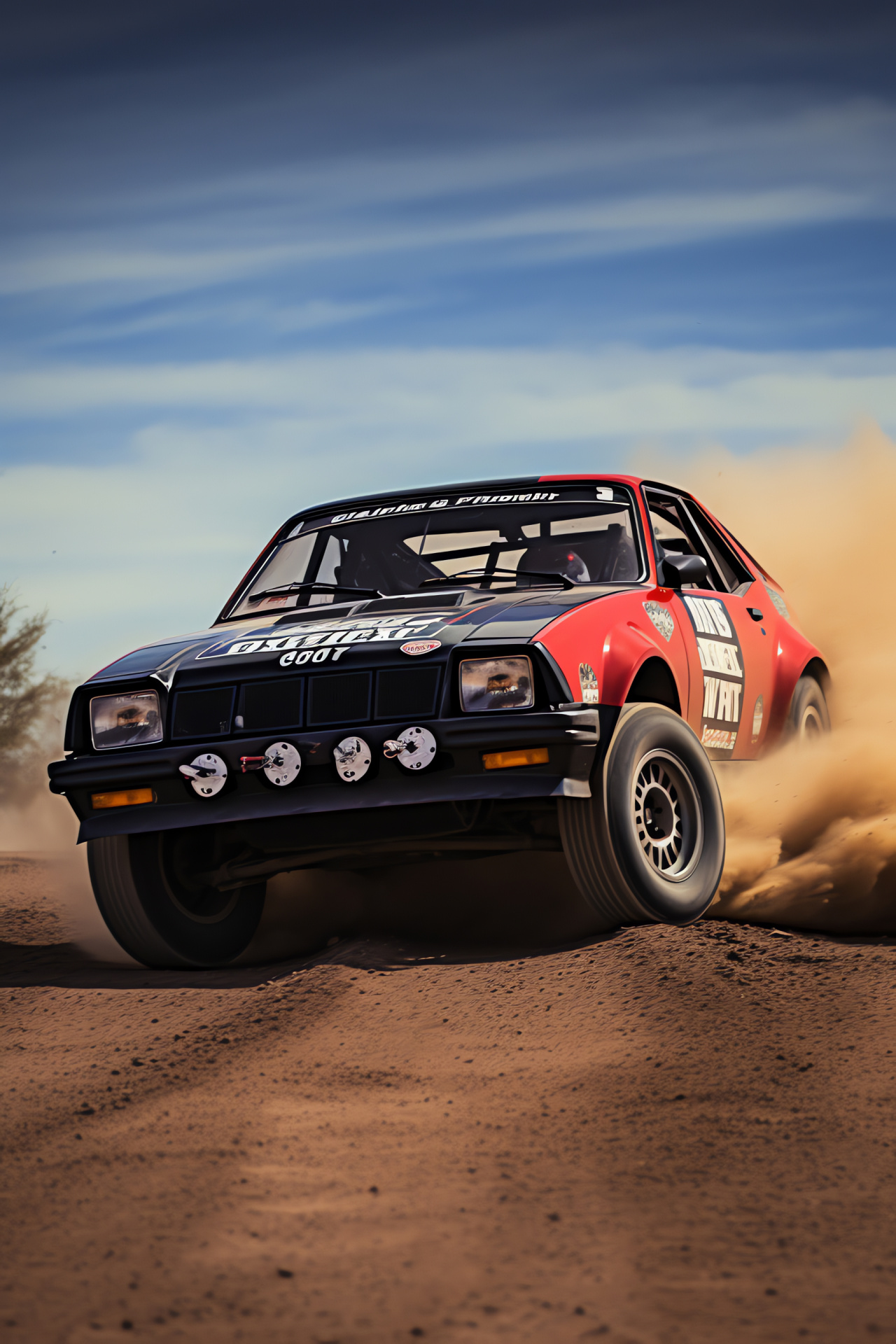 Rally car desert race, Baja 1000 challenge, Dusty trails, Off-road suspension, Racing in action, HD Phone Wallpaper