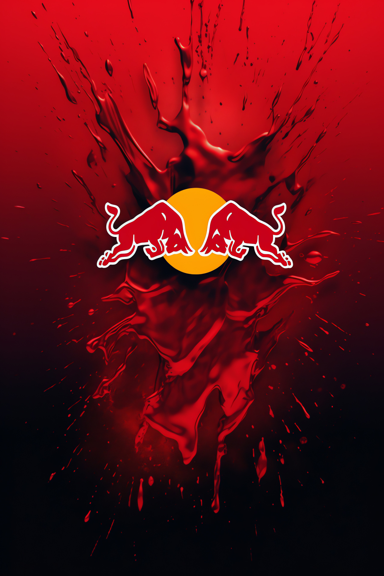 Red Bull mark, Bull image, Can design, Red color, Determined expression, HD Phone Wallpaper