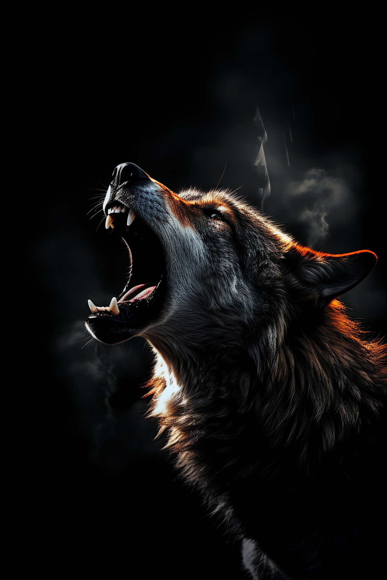 Wolves Howling, Canis lupus, Nocturnal creatures, Predator, Wilderness, HD Phone Wallpaper