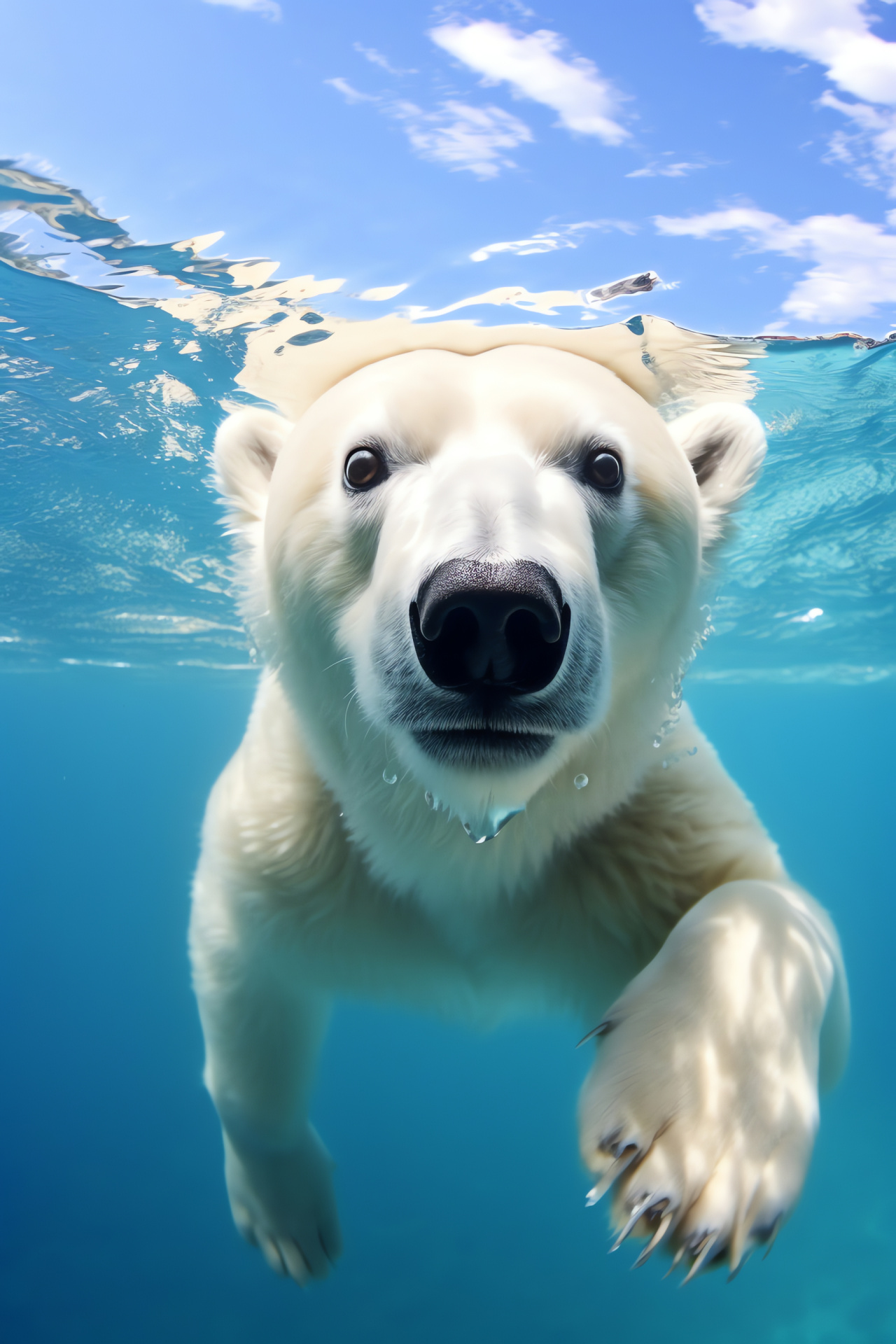 Polar Bear, Arctic hunter, Climate change indicator, Endangered species, Marine mammal, HD Phone Wallpaper