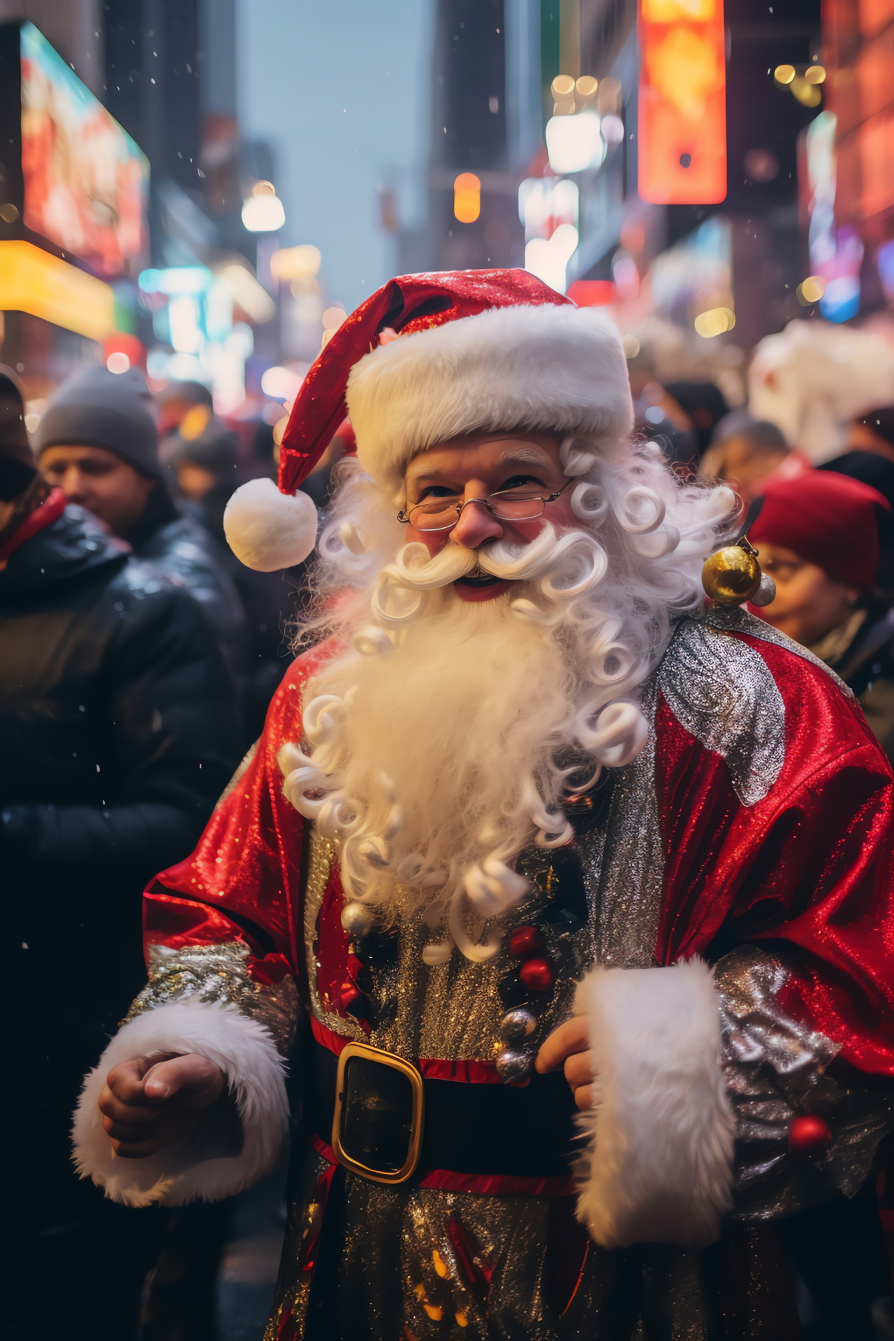 New York Holidays, Times Square, festive lights, merry melodies, Times Square Ball, HD Phone Image