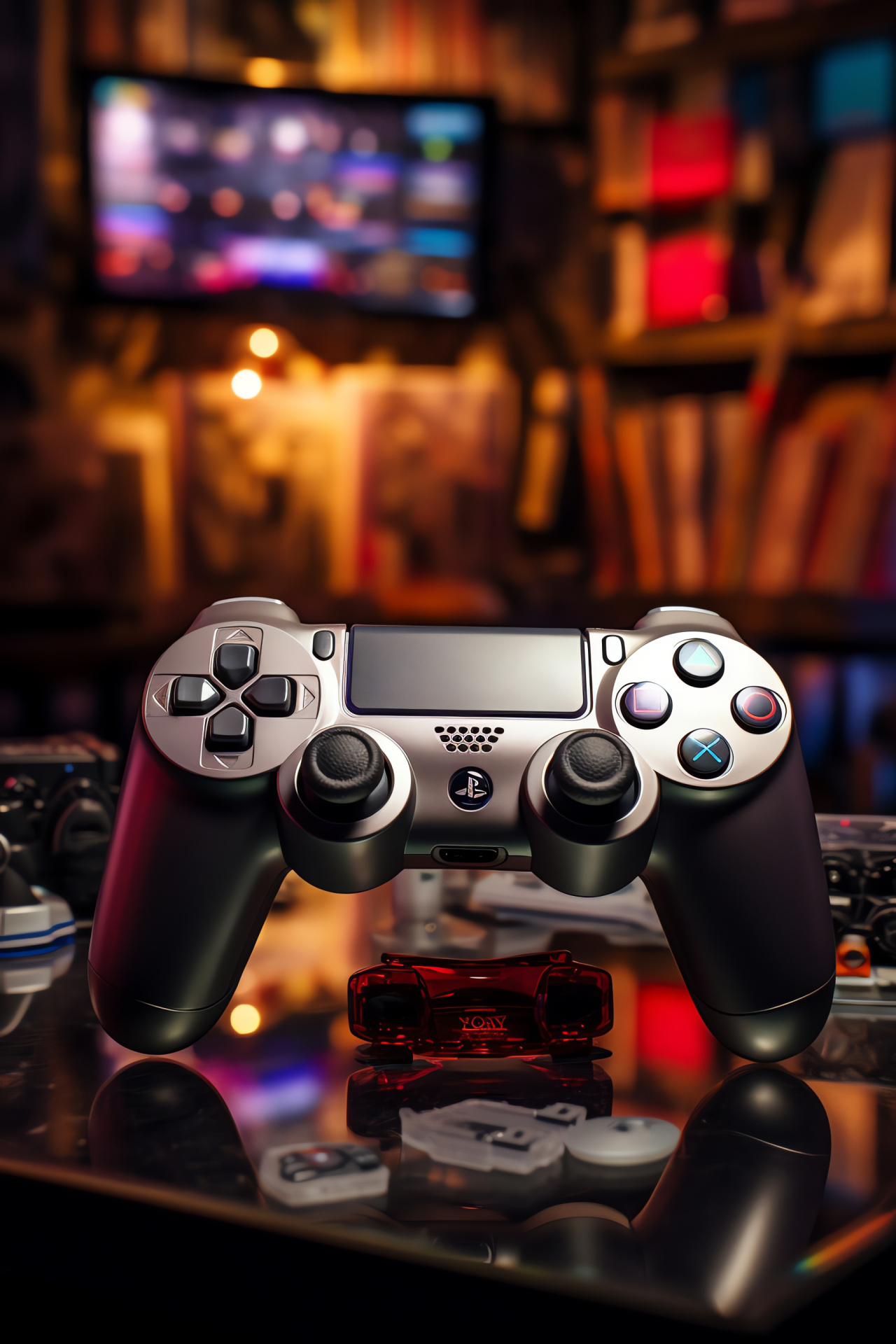 Gamer's PS3 controller, Interactive gaming, Classic consoles, Nostalgic cartridges, Entertainment setup, HD Phone Image