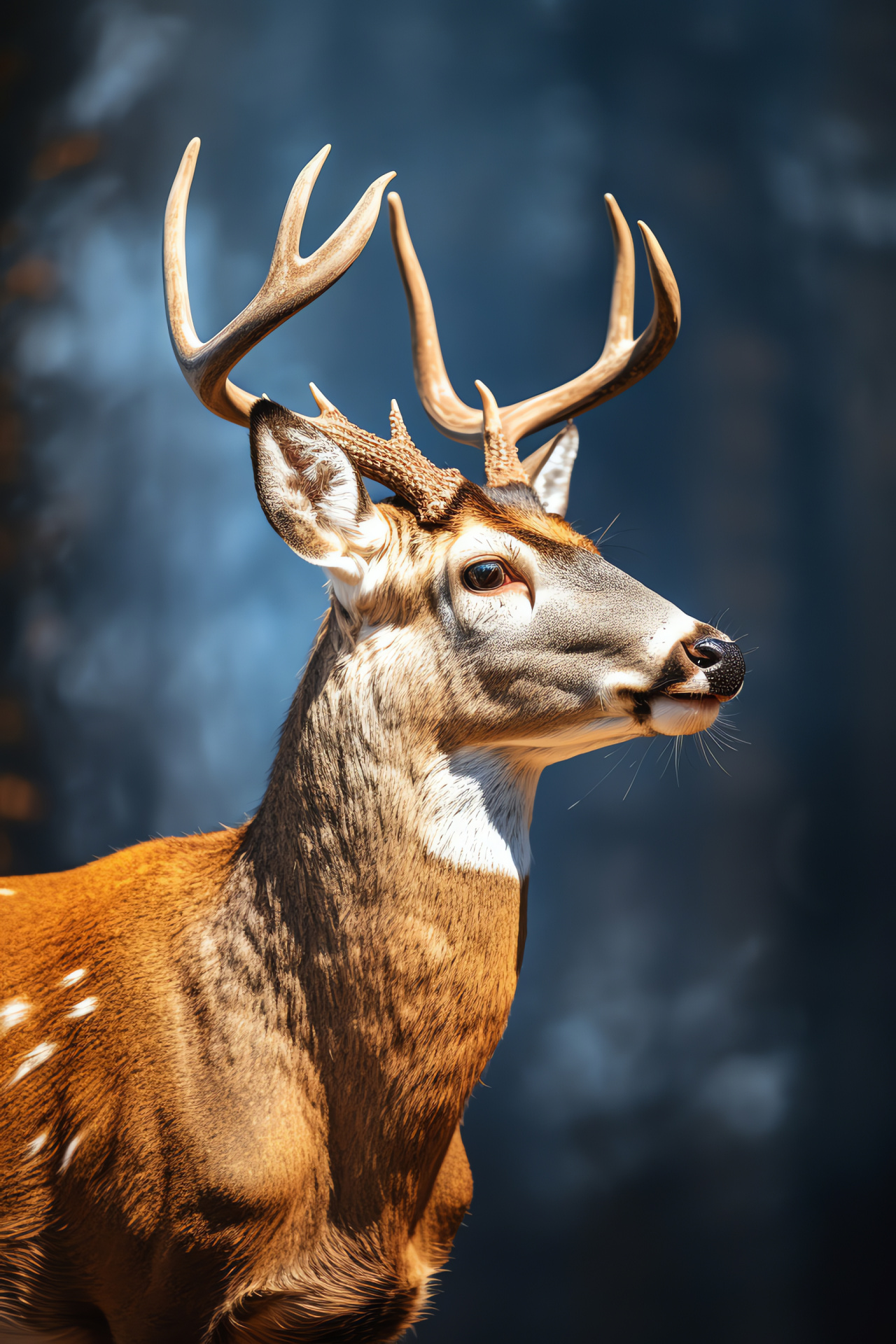 Whitetail Deer, Mammal wildlife, Forest habitat, Animal photography, Nature scene, HD Phone Image