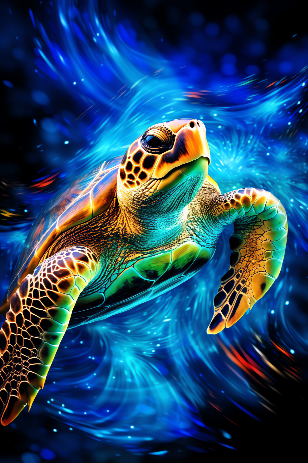 Turtle, sage-like appearance, elder reptile, intricate shell, ocean dweller, HD Phone Wallpaper