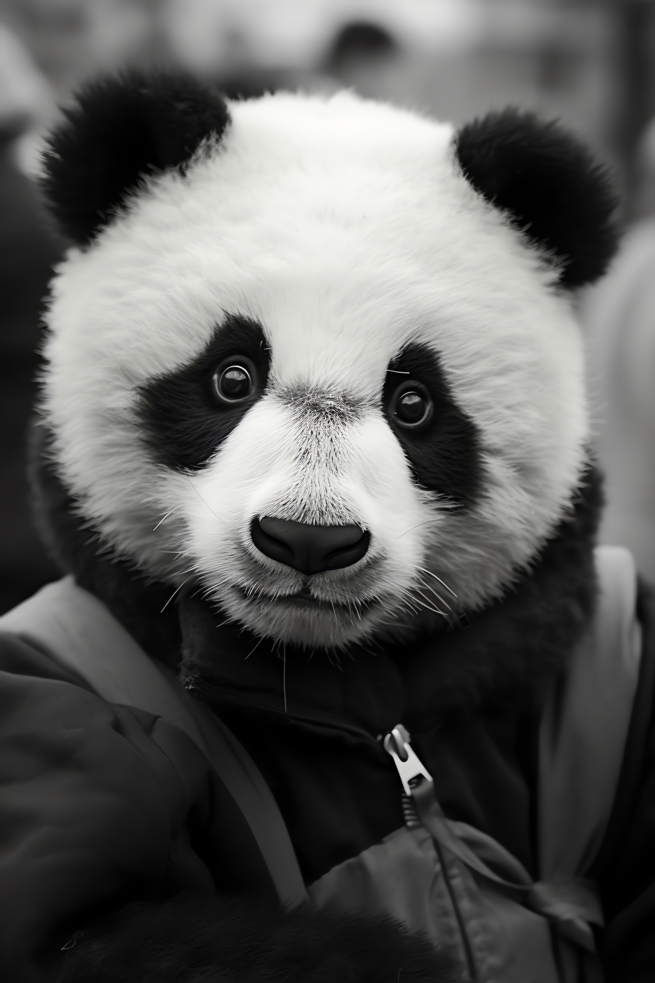 Friendly pandas, urban wildlife, park settings, social animals, city habitats, HD Phone Image