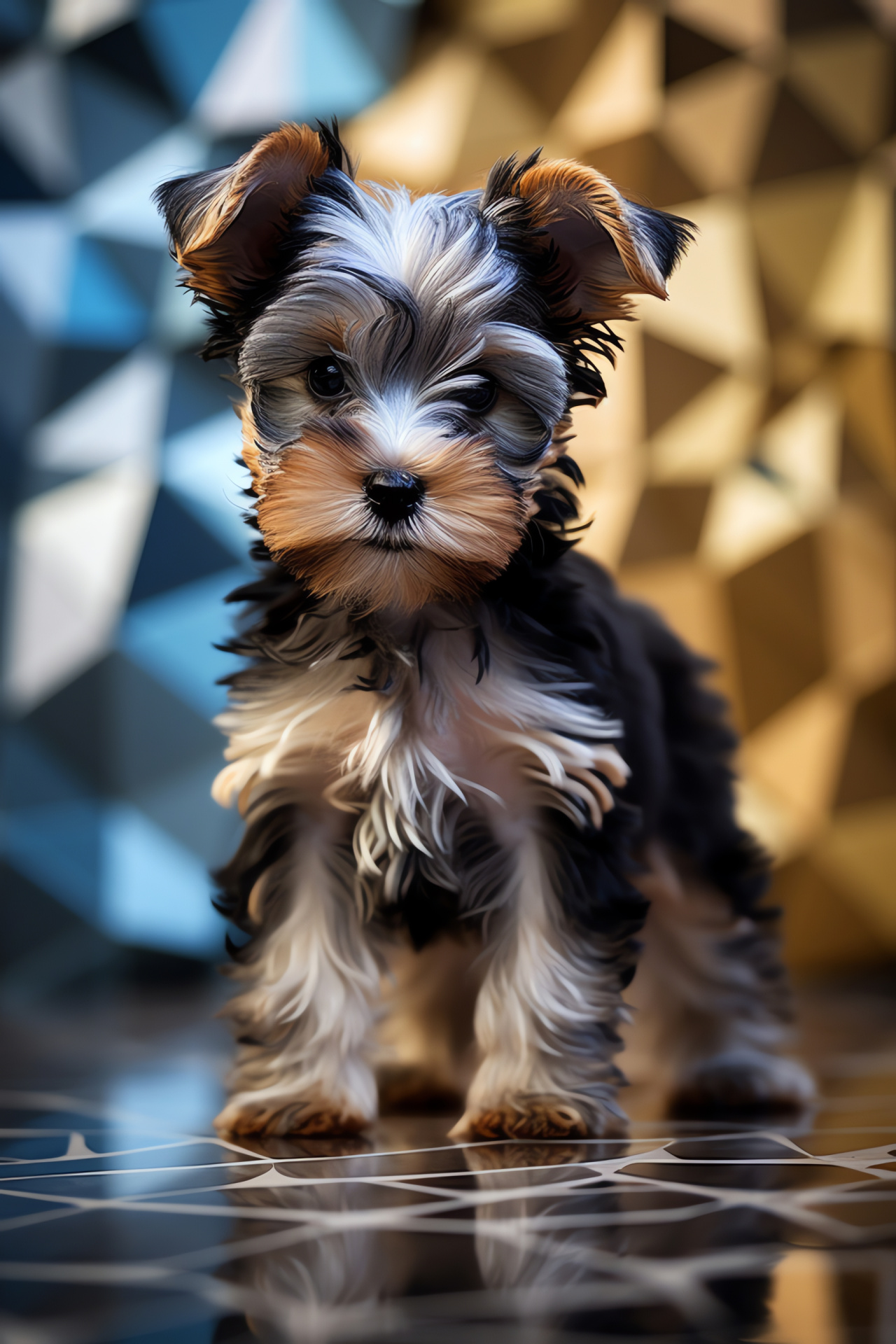 Miniature Yorkshire Terrier, petite canine charm, lustrous small dog coat, canine attentiveness, pet diminutiveness, HD Phone Wallpaper