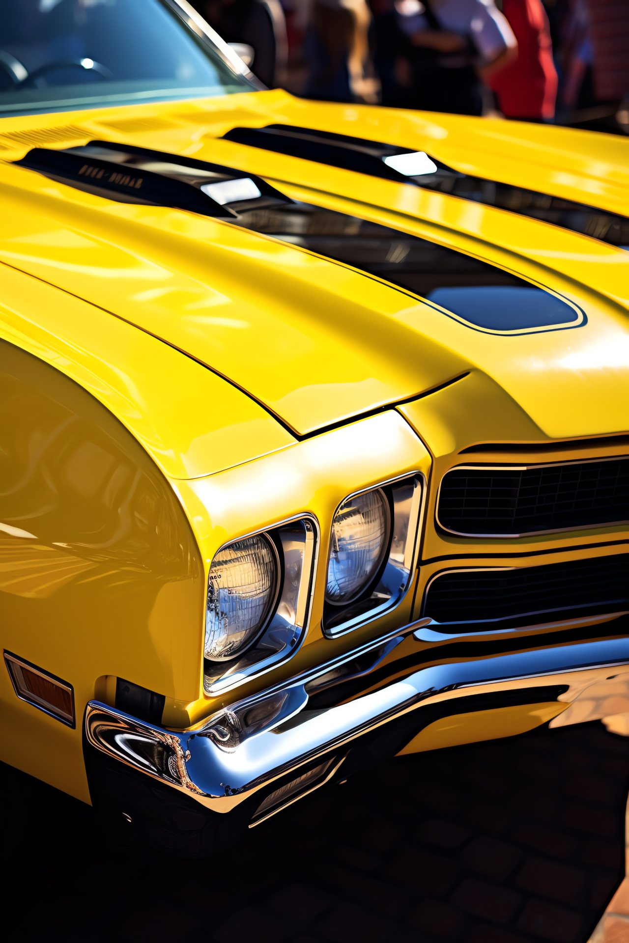 Buick GSX classic, Collector's event, Sunshine vehicle gleam, Bold standing grille, American muscle heritage, HD Phone Image