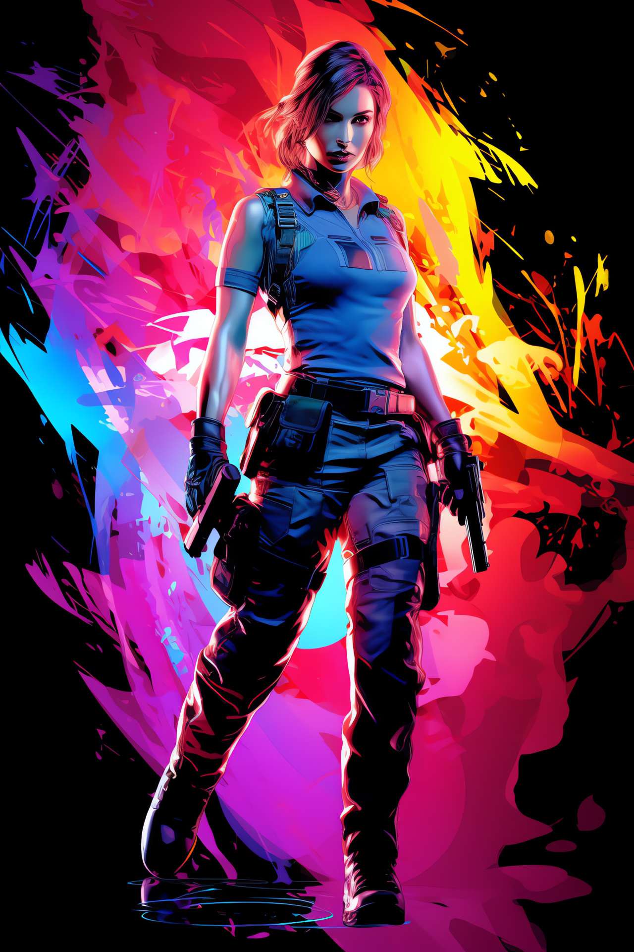 Jill Valentine, Battle-ready heroine, Skilled gunman, S.T.A.R.S. outfit, Resident Evil franchise, HD Phone Wallpaper