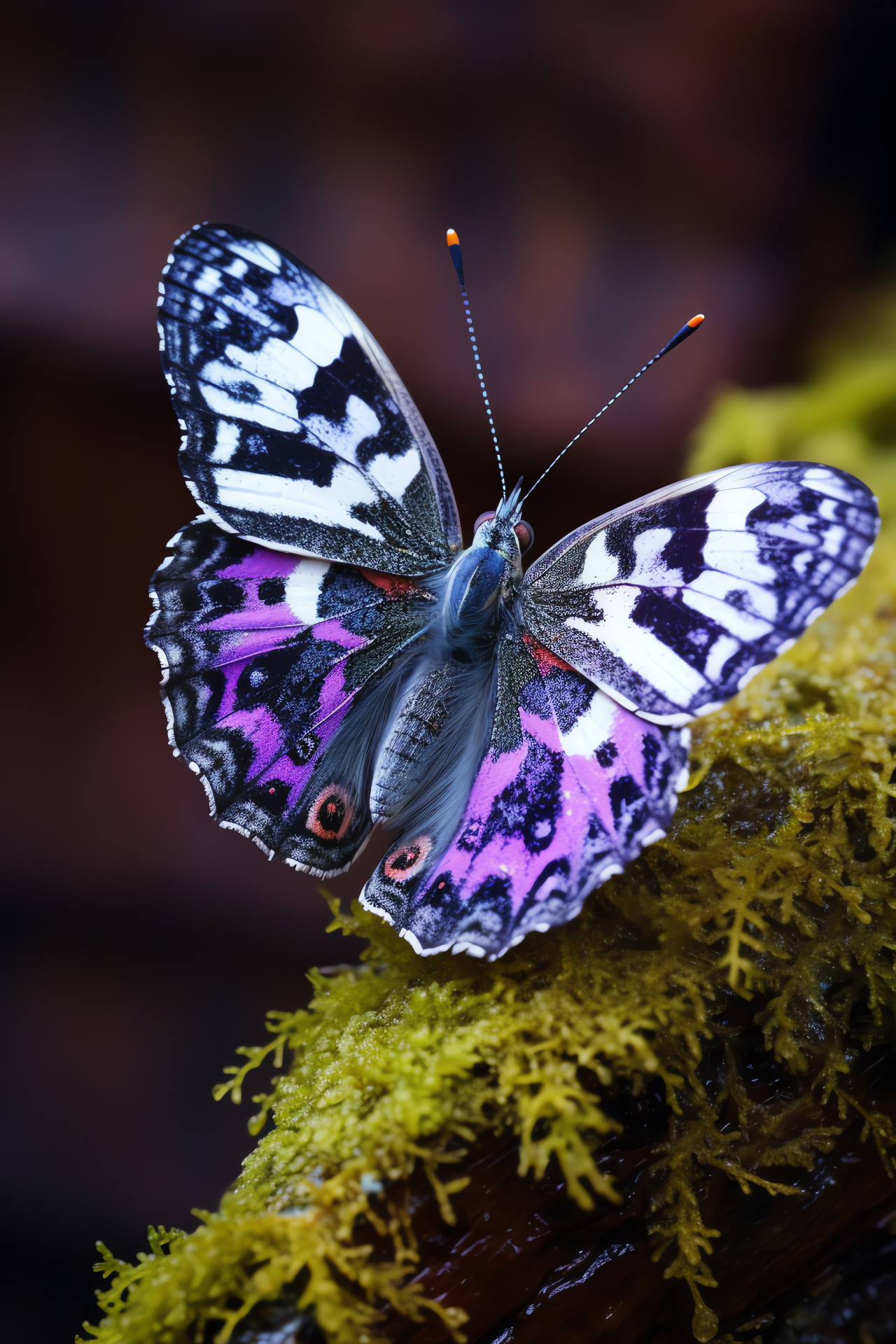 Regal Lepidoptera, iridescent flyer, tree-perchers, natural beauty, velvet shadows, HD Phone Wallpaper