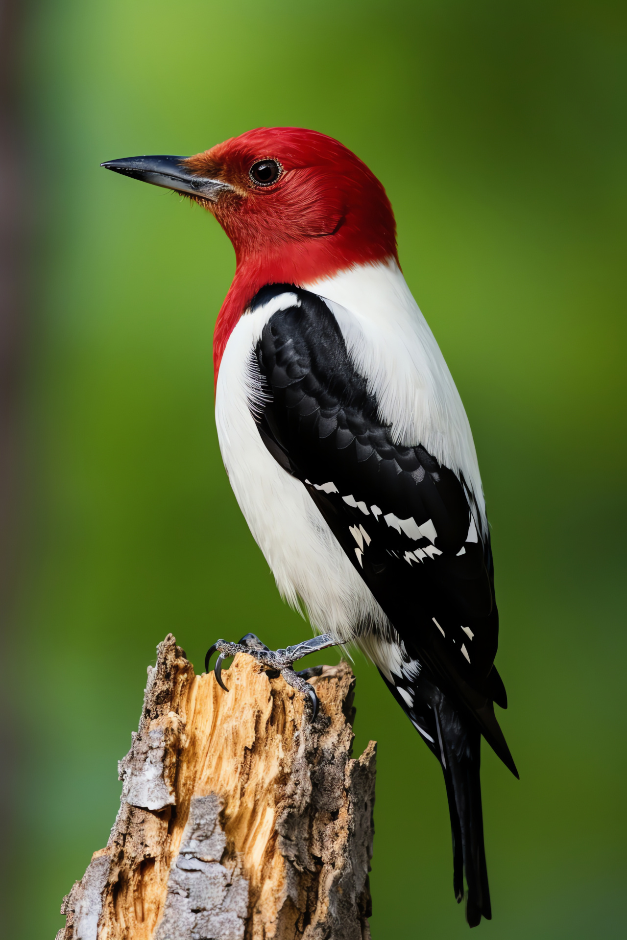 Red-headed woodpecker, Ornithological species, Bird watching, Avifauna, Eye-catching appearance, HD Phone Image