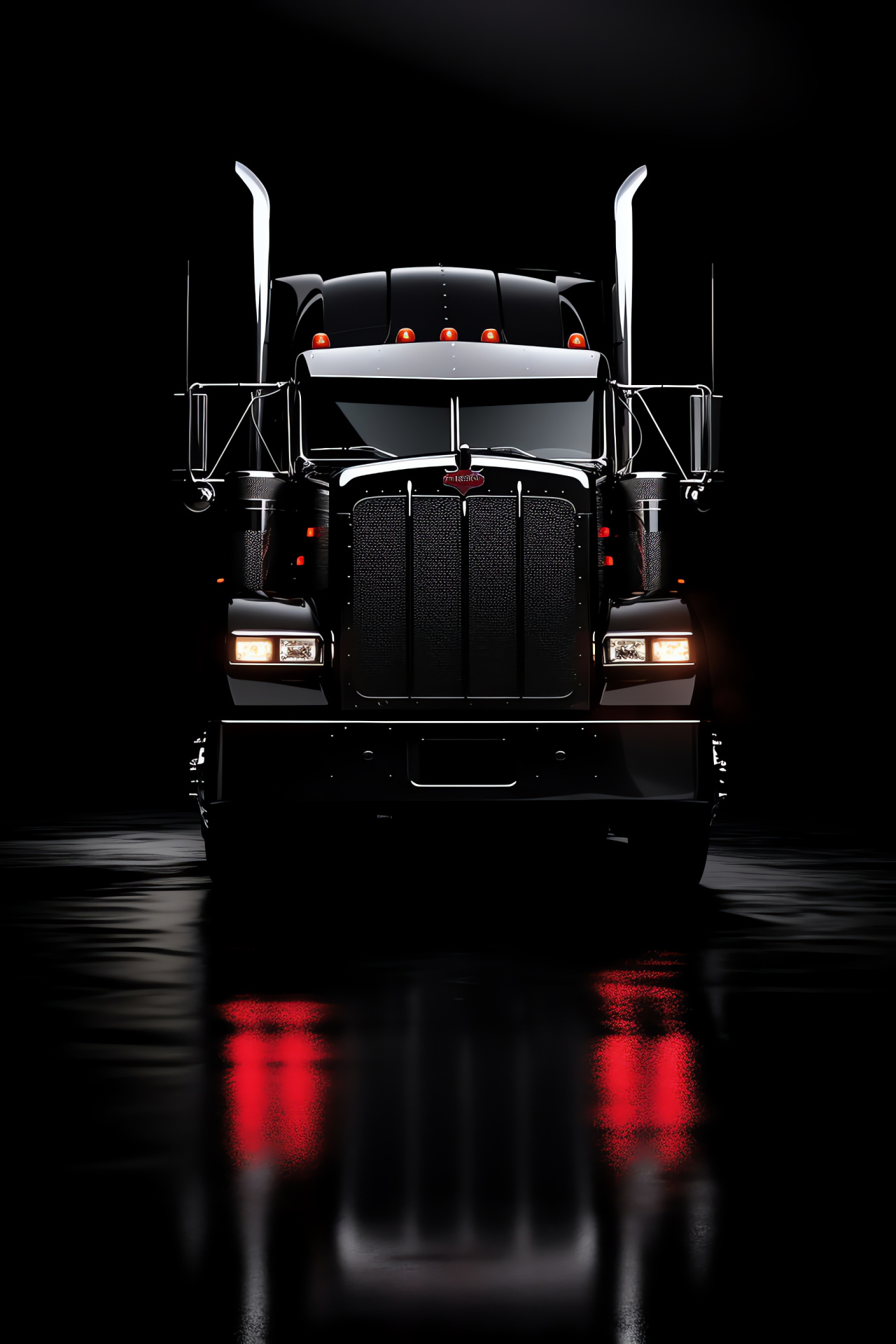 Trucking brand logo, Unadorned black canvas, Truck identity, Elegant minimalism, Bold brand presentation, HD Phone Image