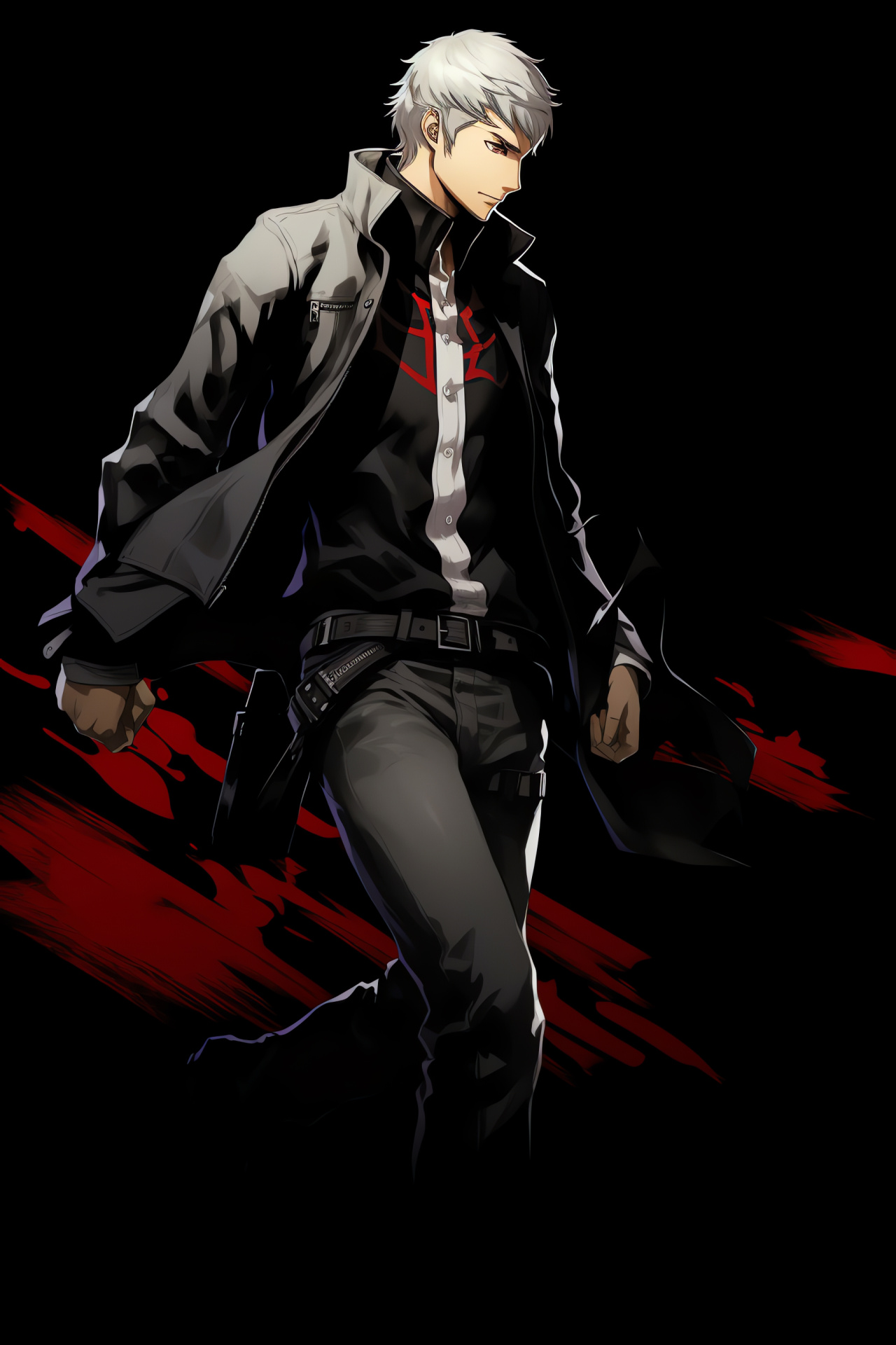 Akihiko Sanada, Stoic persona, Obsidian strands, Pugilist stature, In-game warrior, HD Phone Image