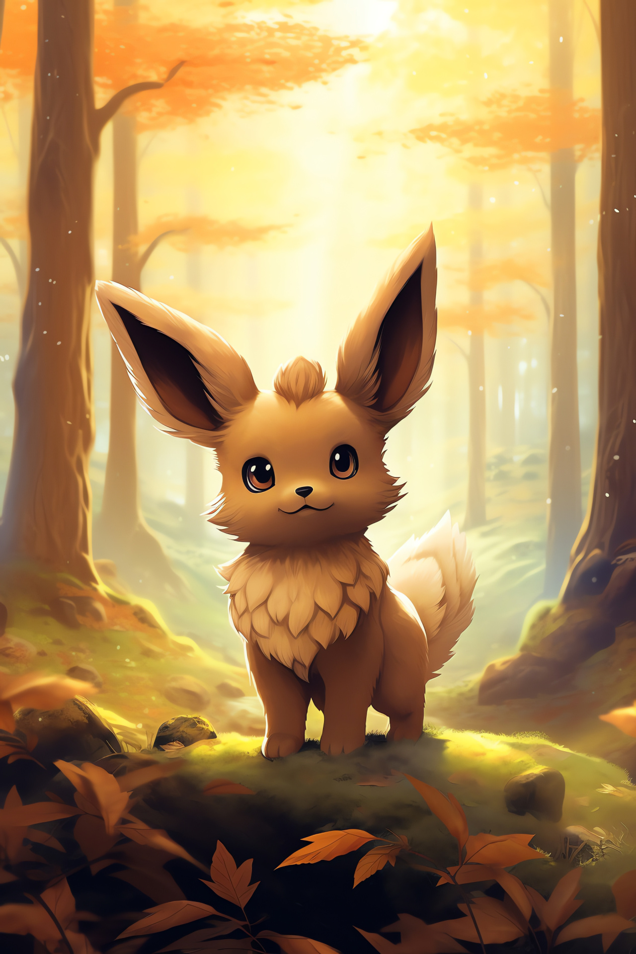 Pokemon Eevee evolutions, Wide scenic view, Evolutionary diversity, Popular franchise, Anime creatures, HD Phone Image