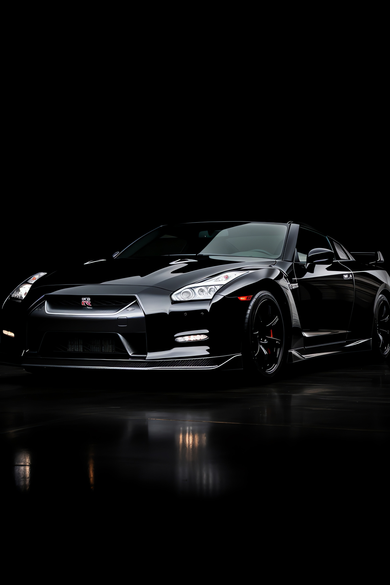 Nissan GTR HD, Dynamic vehicle posture, Engineered body lines, Automotive refinement, Advanced car silhouette, HD Phone Image