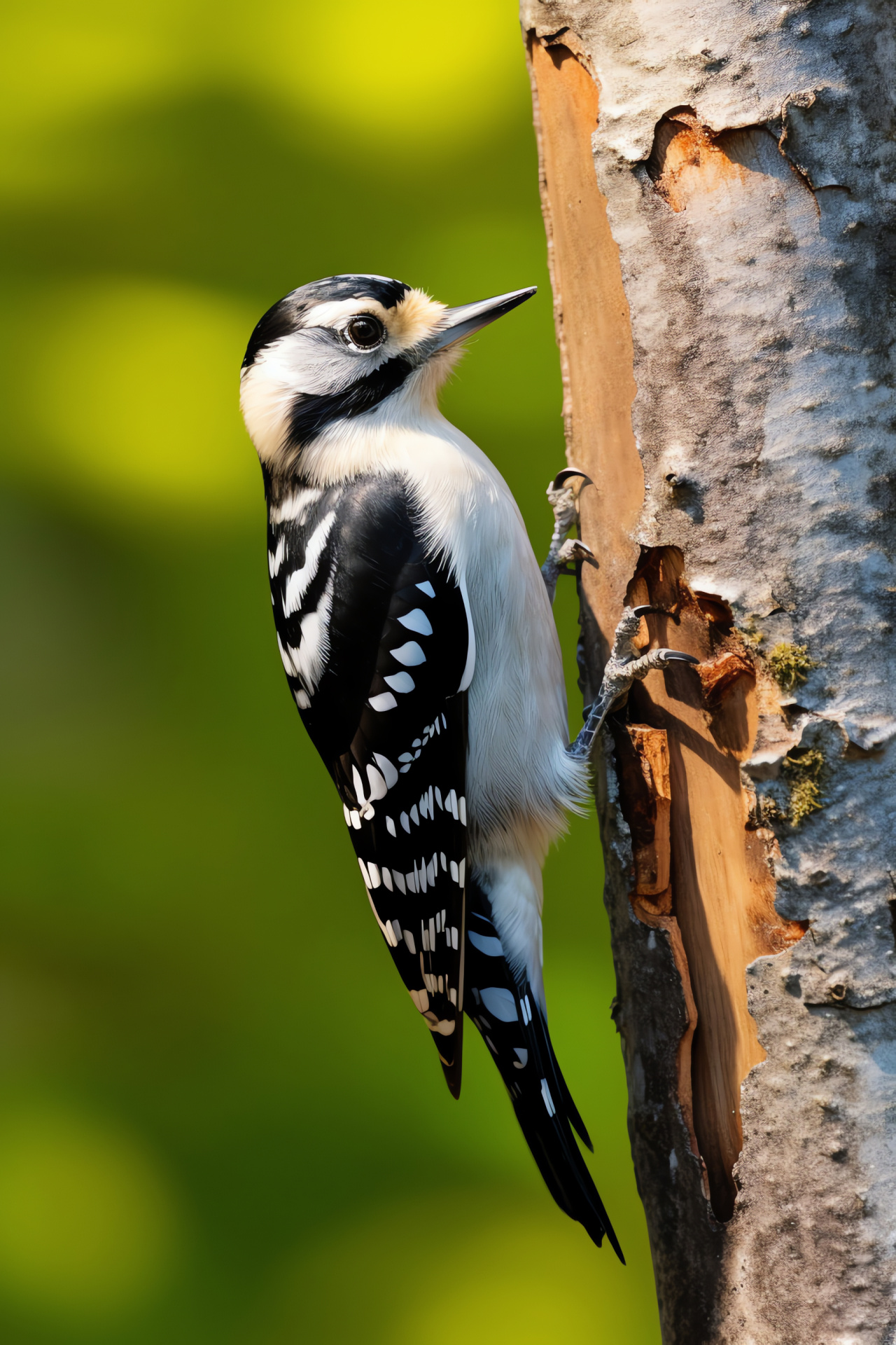 Downy Woodpecker, Picoides pubescens, Avian species, Ornithology, Wildlife, HD Phone Image