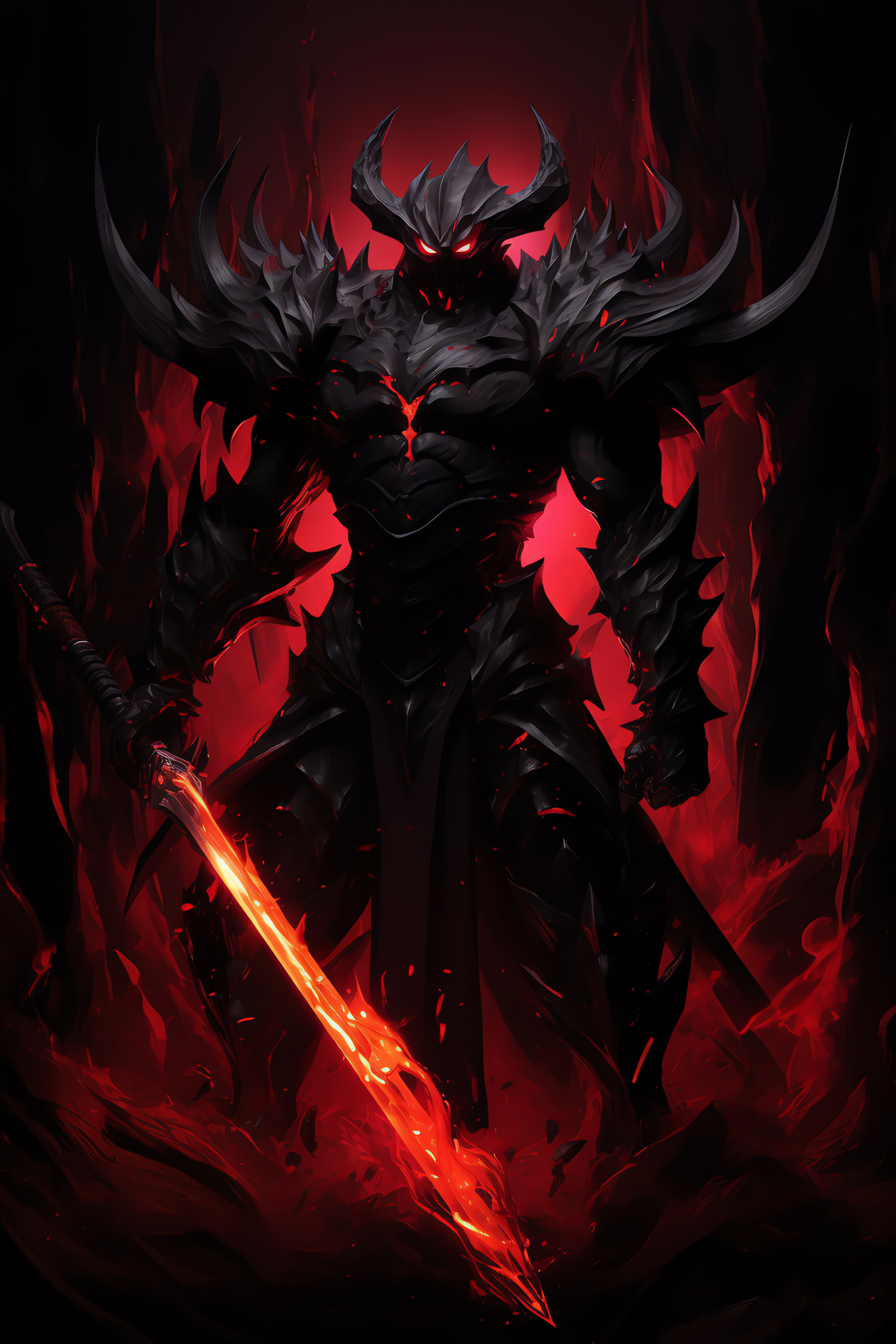 Mordekaiser from Pantheon, Formidable video game entity, Menacing visual presence, Dark aura, Ruthless character stance, HD Phone Wallpaper