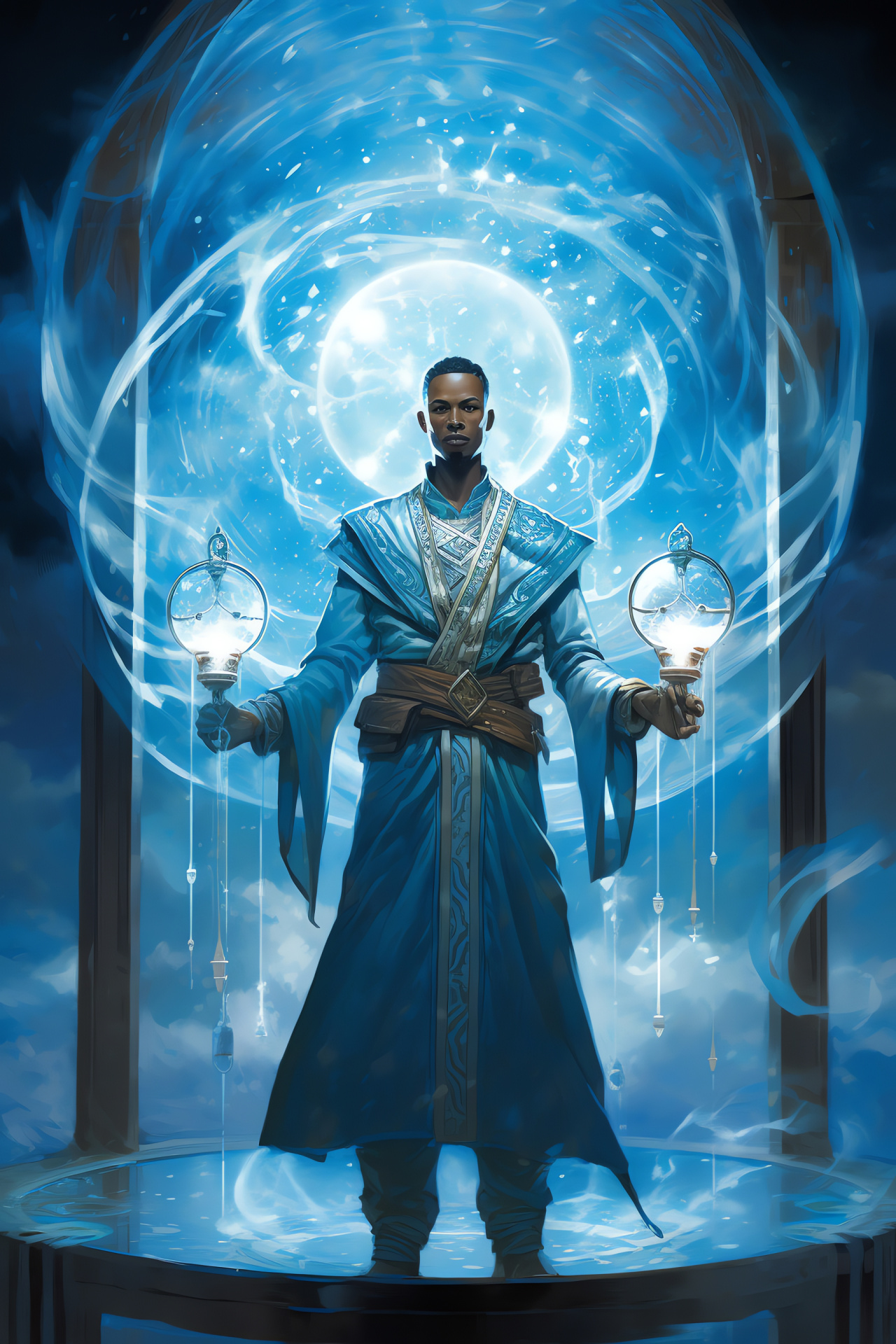 MTG protagonist, Teferi mage, Experienced elder, Timepiece, Magic-infused, HD Phone Wallpaper