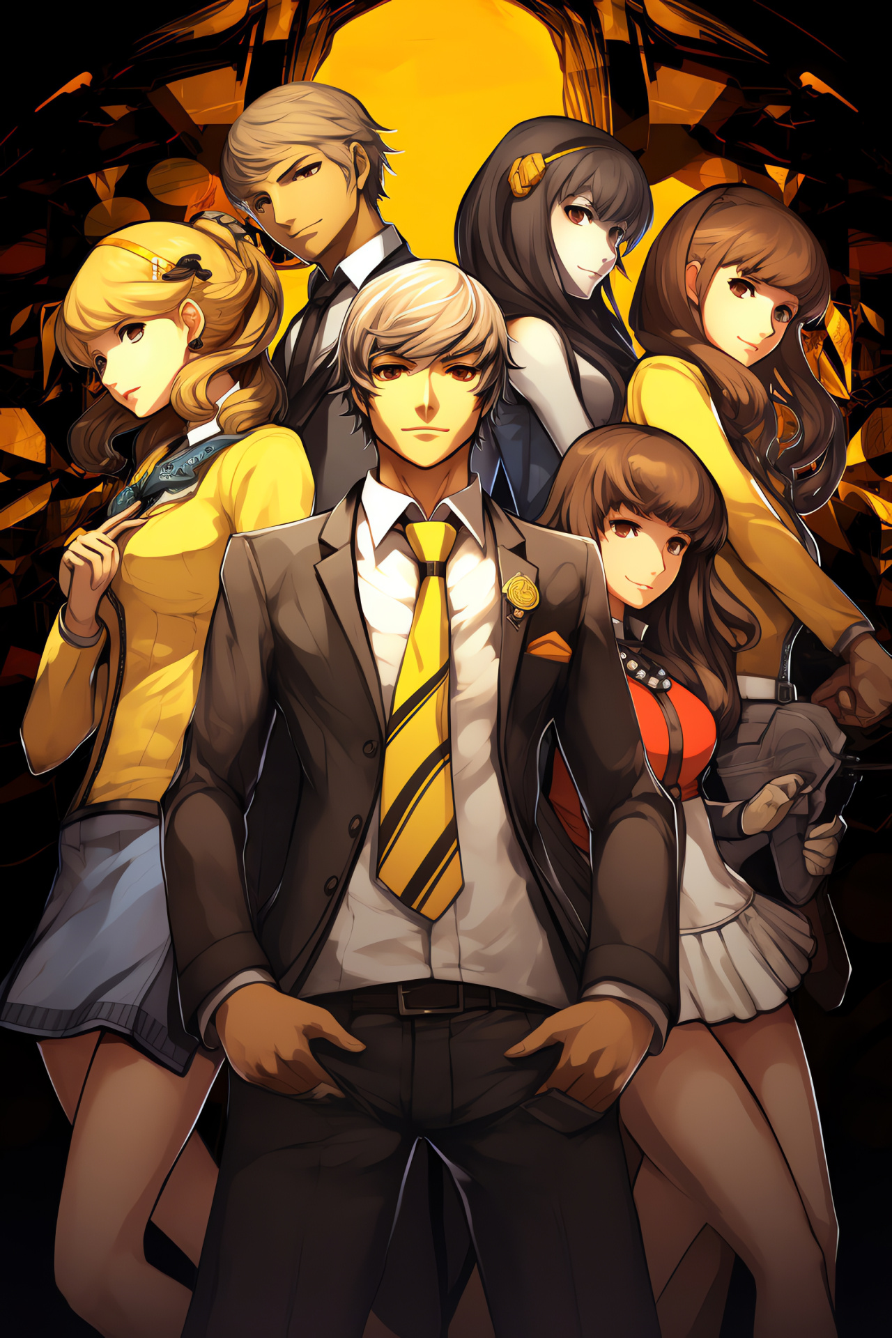 Persona 4 Golden Vita, Investigation Team heroes, Shadow encounters, JRPG lore, Gamers unite, HD Phone Wallpaper