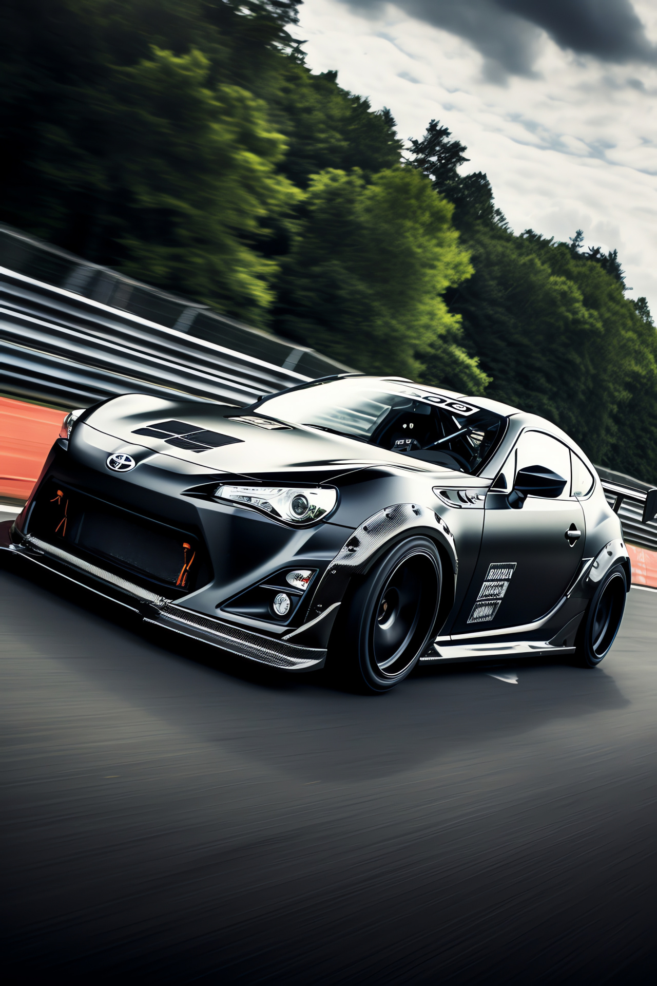 Nordschleife circuit, Modified bodywork, Scion FR-S excellence, Track-ready appearance, Performance rims, HD Phone Image