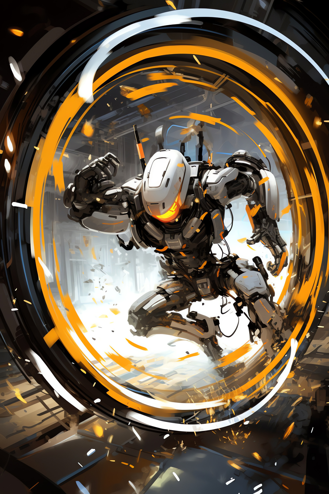 Portal game, GLaDOS encounter, Science-fiction setting, Artificial Intelligence antagonist, Portal mechanics, HD Phone Wallpaper