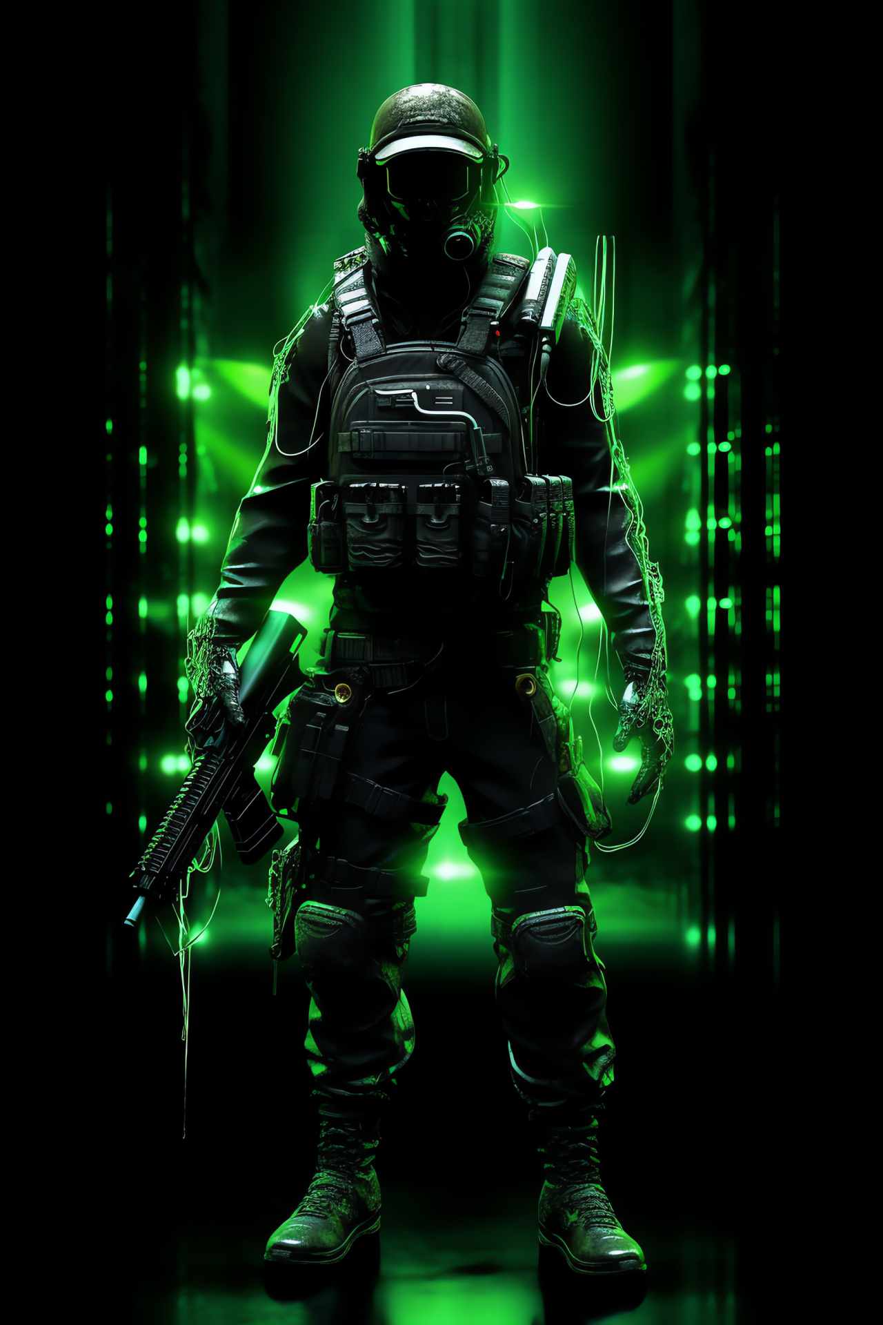 Ghost Riley MW2, Infamous game visage, Skull imagery, Twin firearms, Dark theme, HD Phone Wallpaper