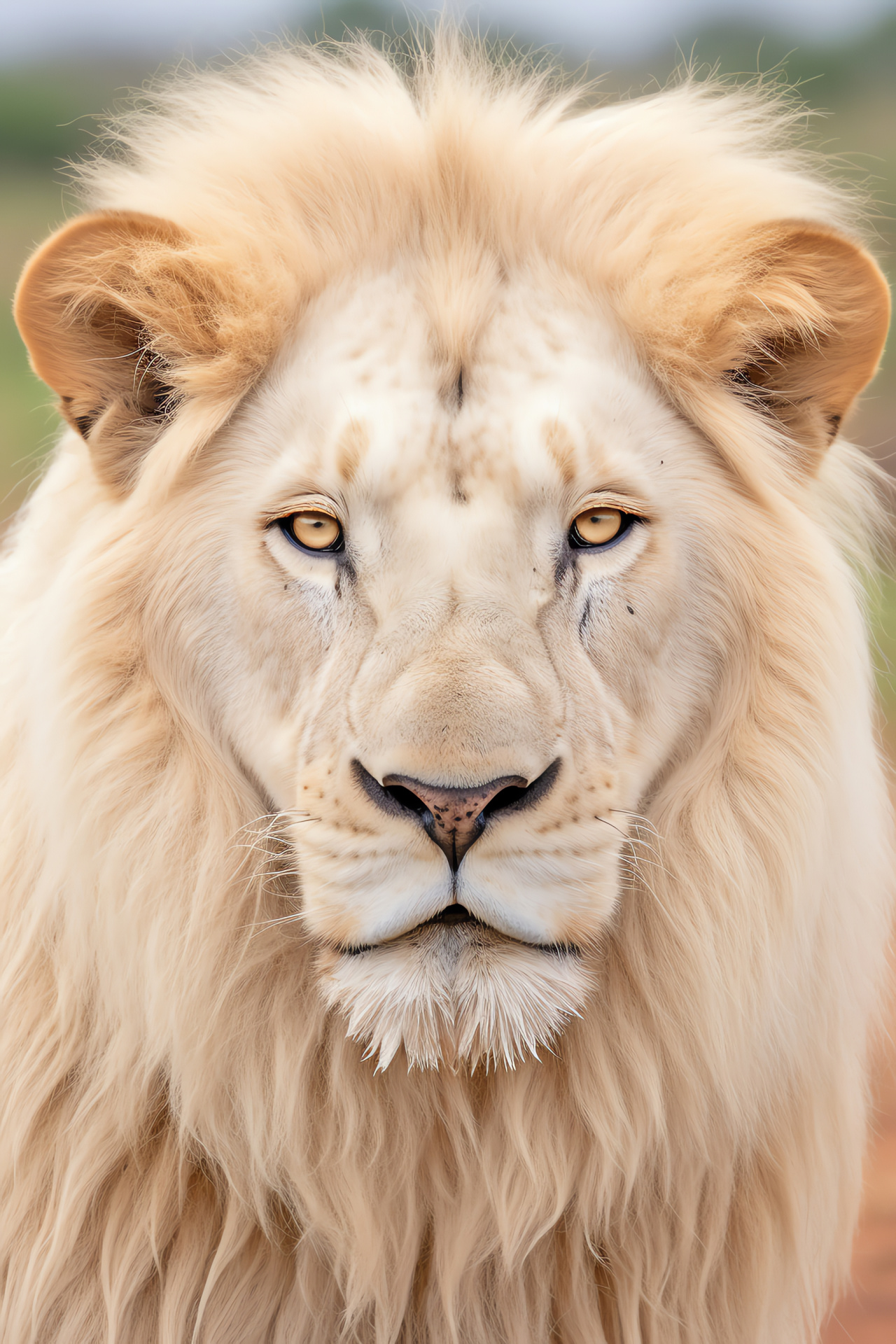 Regal Panthera leo, Cerulean-eyed lion, Savannah ruler, Sun-kissed mane, Grassland monarch, HD Phone Image