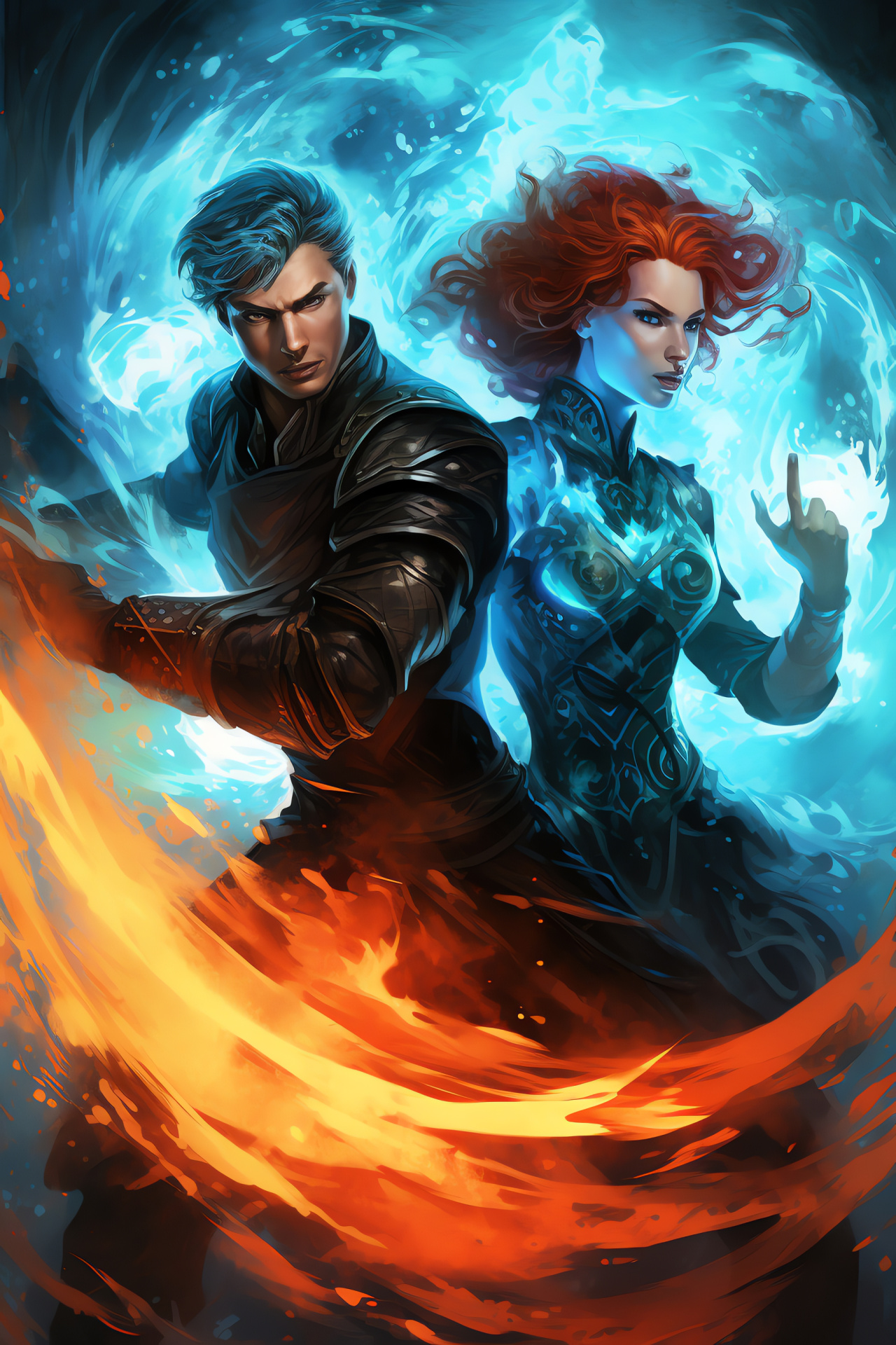 Magic The Gathering, Planeswalkers, Jace Beleren, Chandra Nalaar, Dynamic combat, HD Phone Image