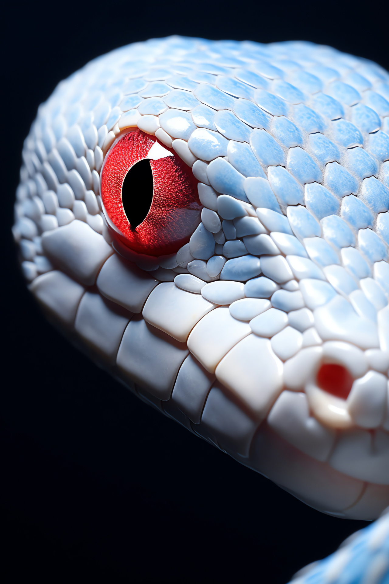 Snake Eye, Albino serpent, Herpetology species, White serpentine scales, Blue reptilian eyes, HD Phone Wallpaper