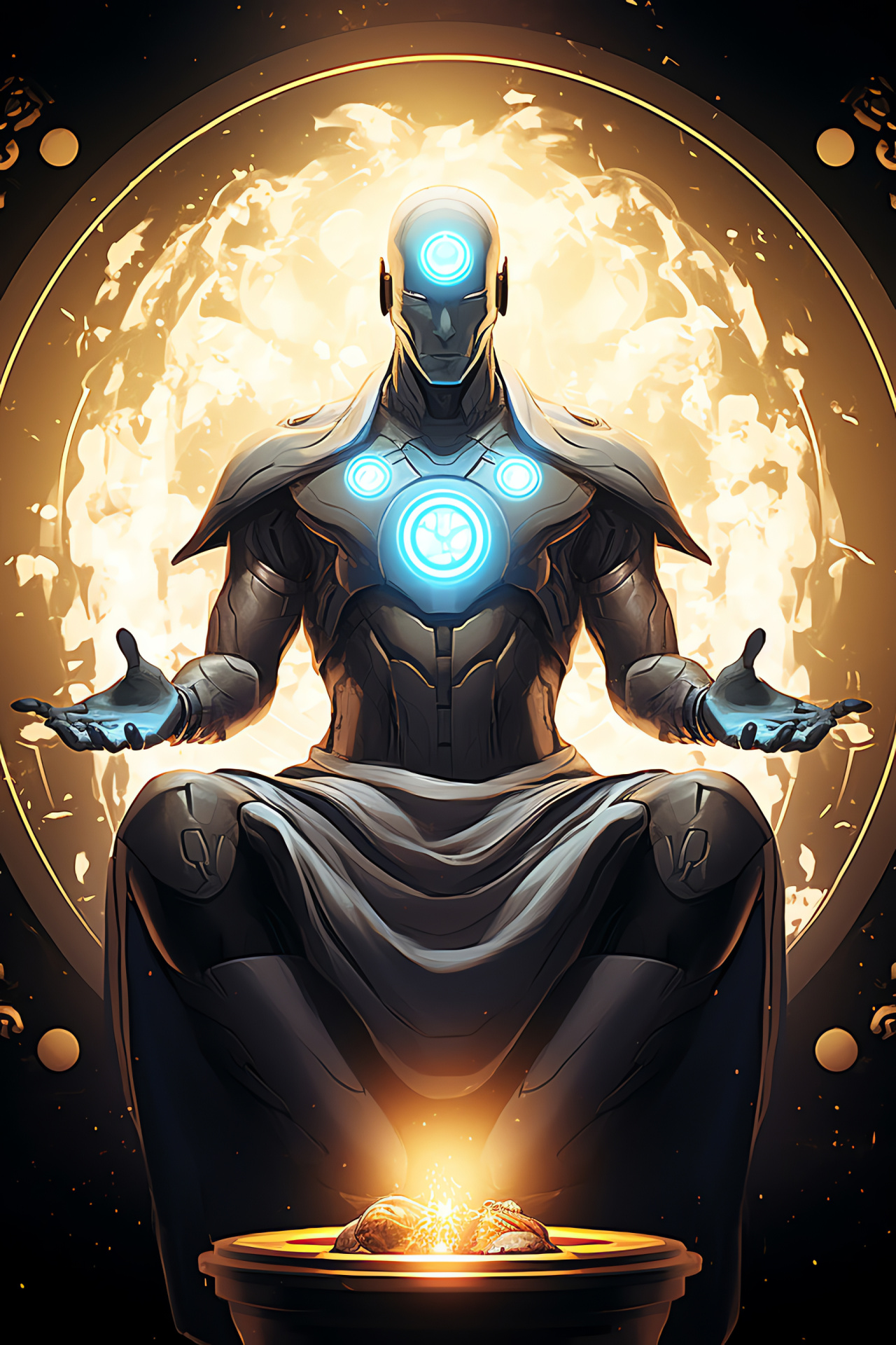 Meditative Zenyatta, Robotic Monk, Philosophical Warrior, Overwatch Balance, Orb Strategy, HD Phone Image