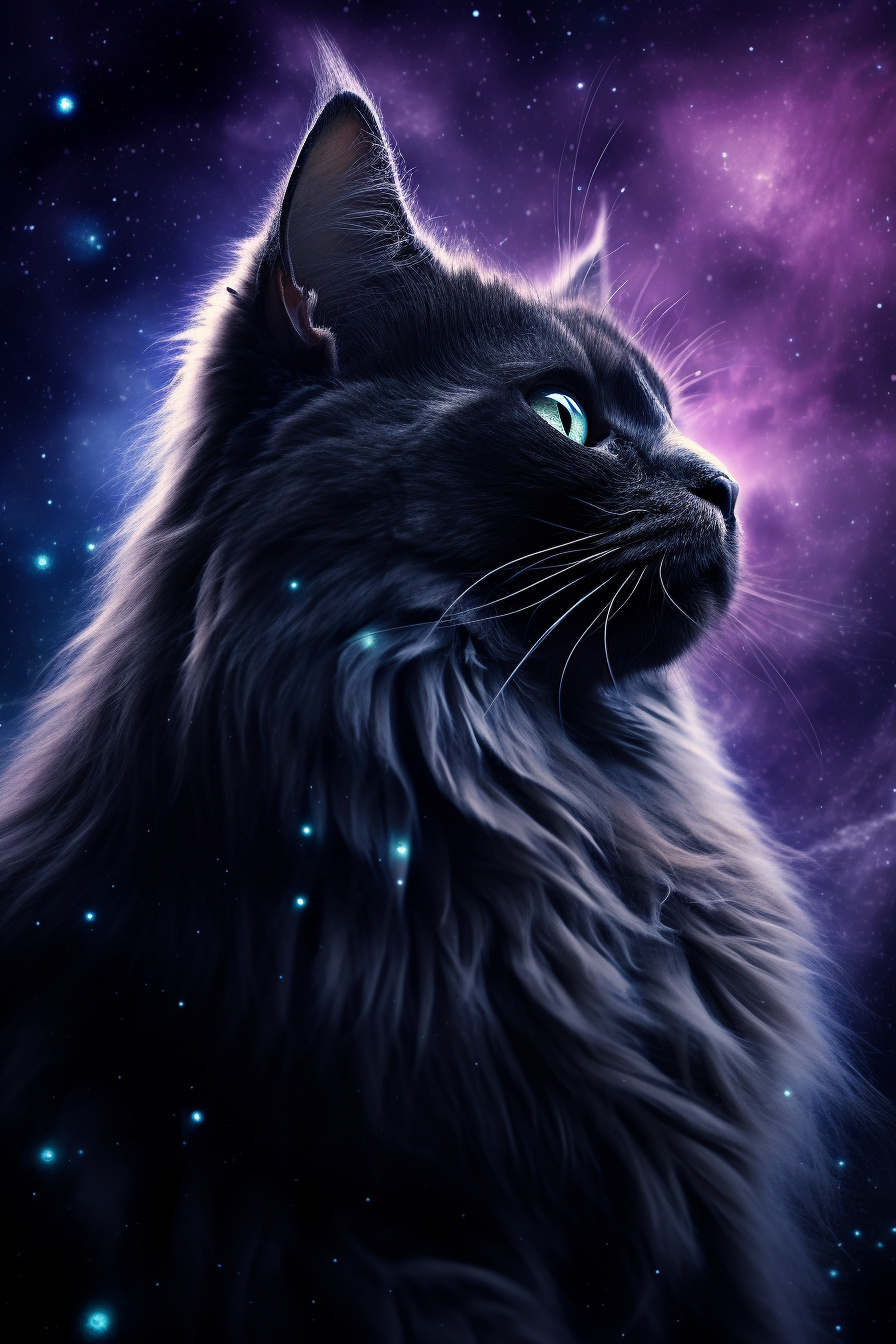 Space Cat animal, Feline astronomy enthusiast, Stellar-themed feline, Galactic cat explorer, Interstellar whiskers, HD Phone Image