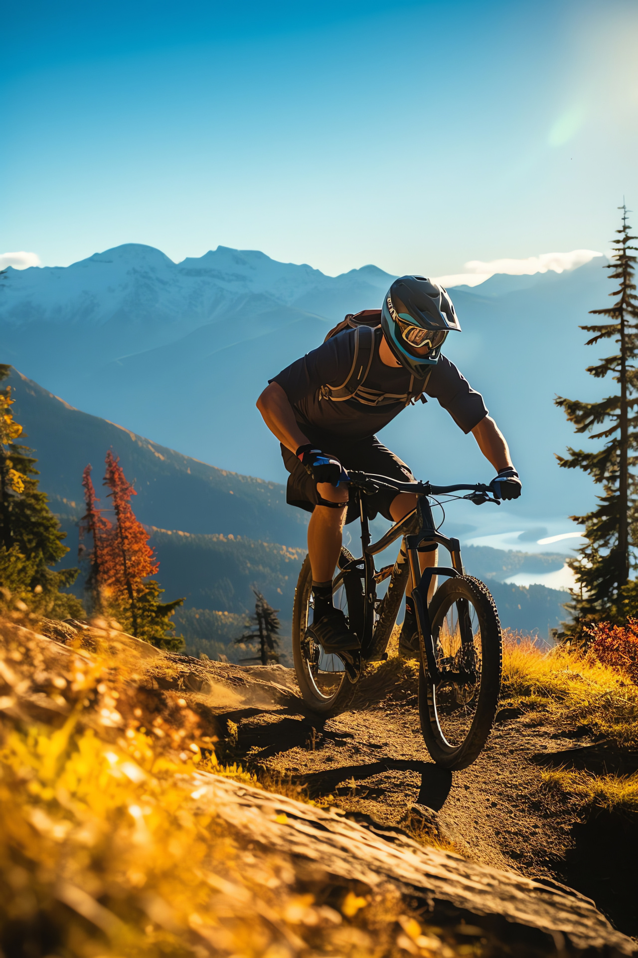 Mountain biking, Whistler Blackcomb, Gravity-fueled descent, Alpine jumps, Cycling escapade, HD Phone Image