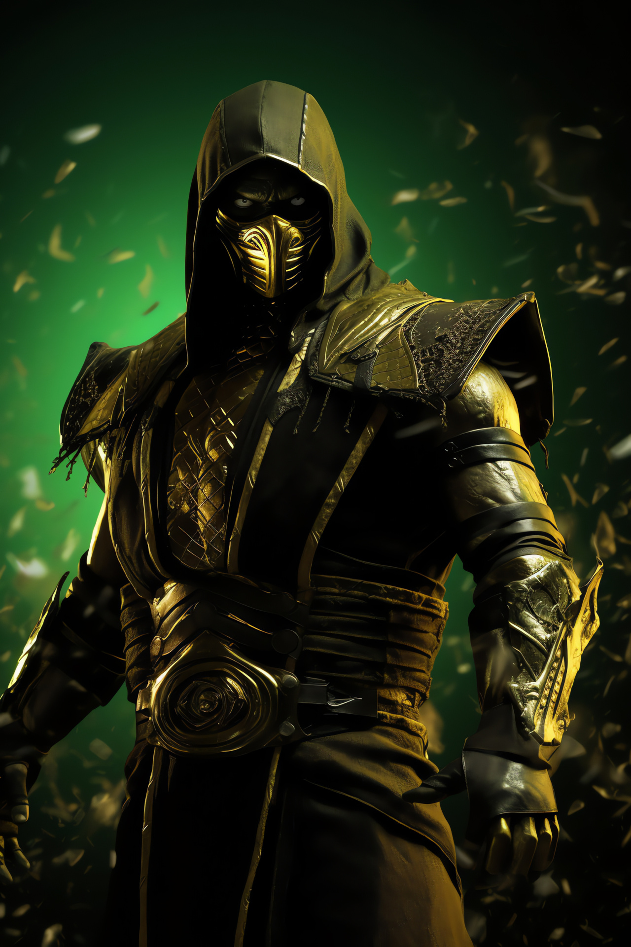 Reptile, Lizard-like combatant, Mortal Kombat fighter, Green scales, Stealth warrior, HD Phone Wallpaper