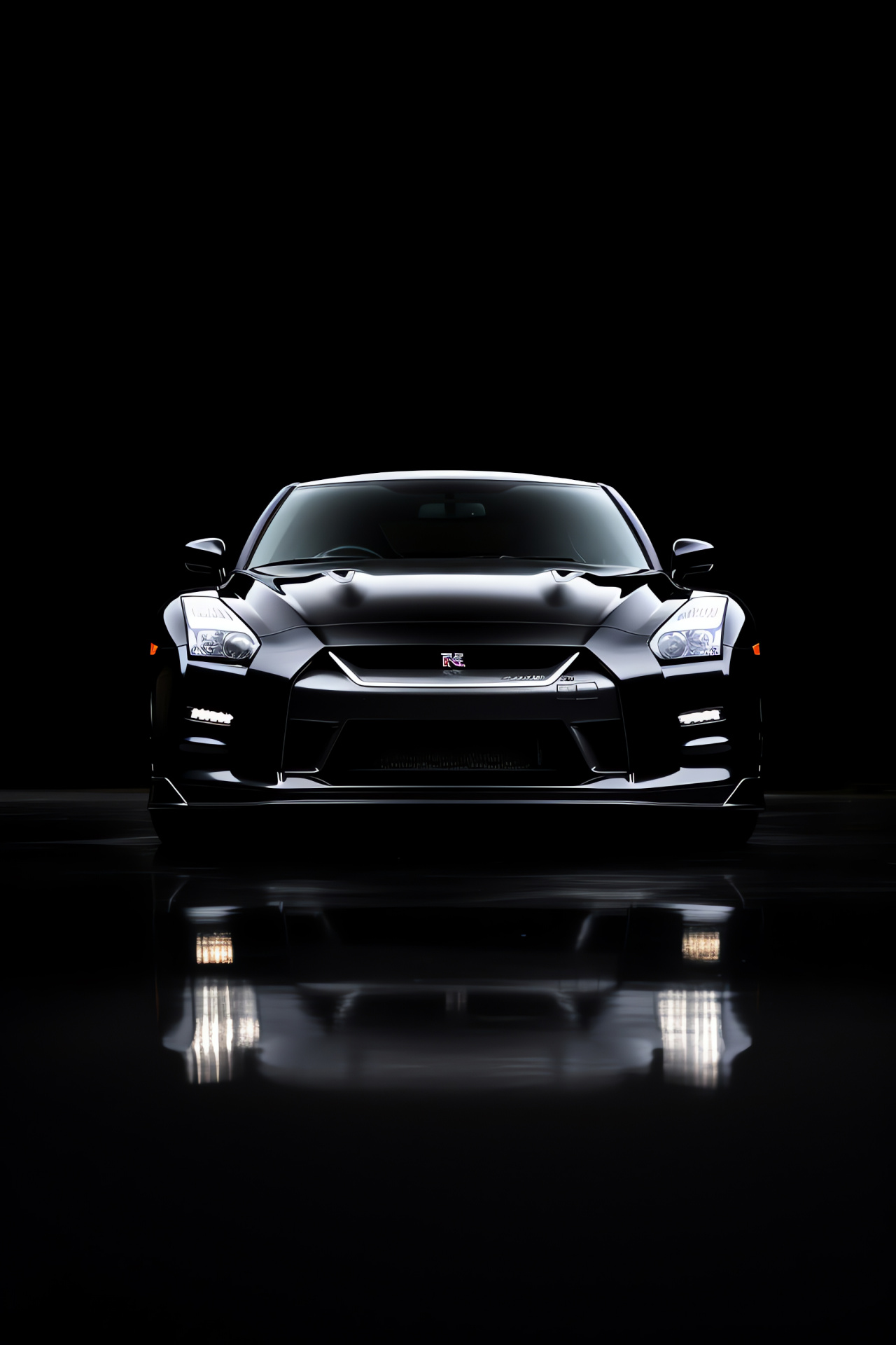 Nissan GTR, elevated view, minimalist design, sleek sophistication, modern elegance, HD Phone Wallpaper