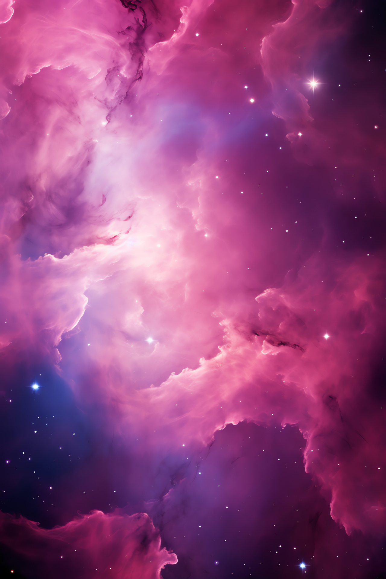 Celestial paradise, Galactic tapestry, Pink Nebula expanse, Space fabric, Astral swirls, HD Phone Wallpaper