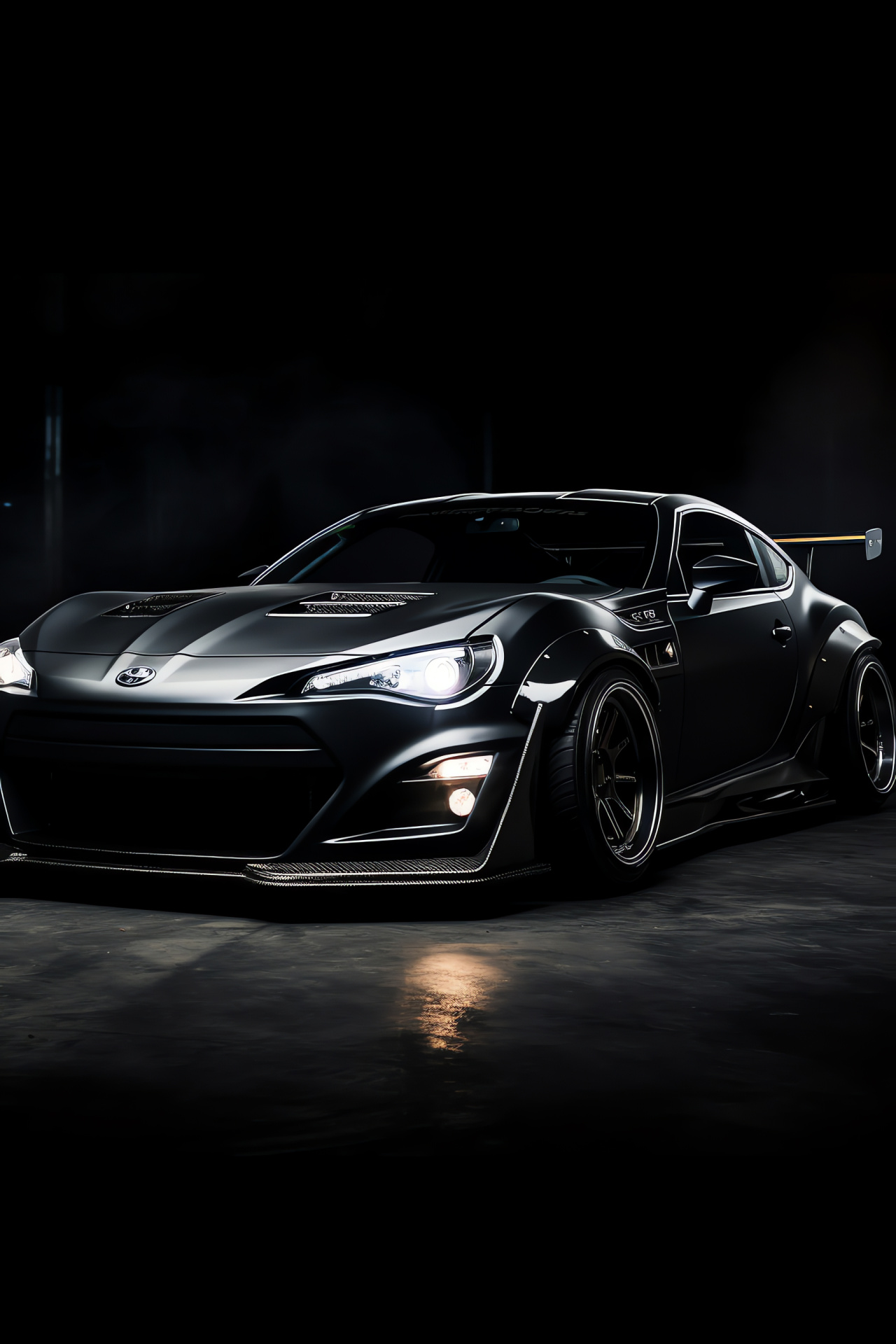 Scion FR-S Rocket Bunny vision, Automotive expression, Tuner culture, Custom kit, Shadowy presentation, HD Phone Image