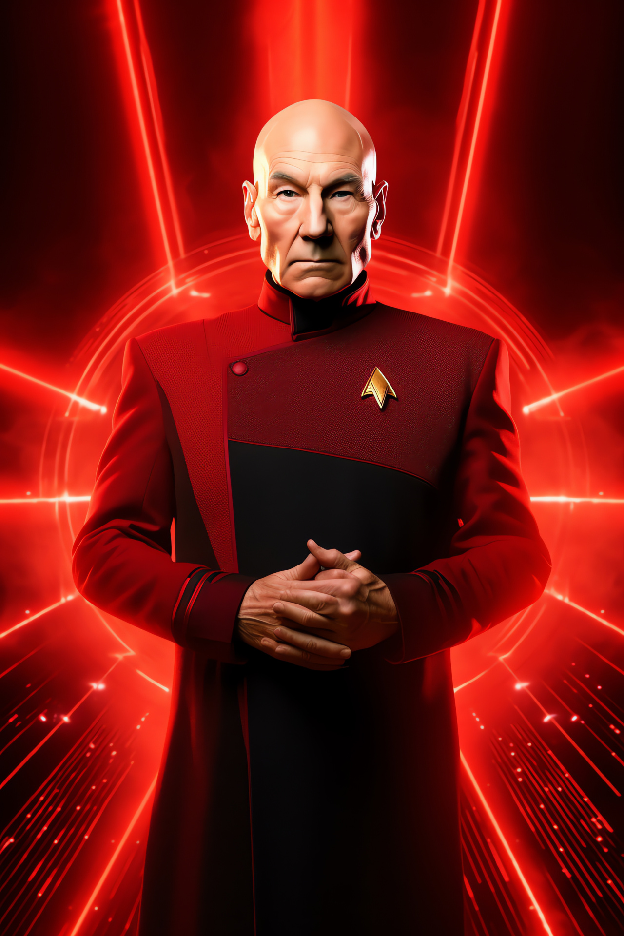 Starfleet Captain Picard, Science fiction saga, Outer space adventure, Commanding officer, Iconic leader, HD Phone Wallpaper