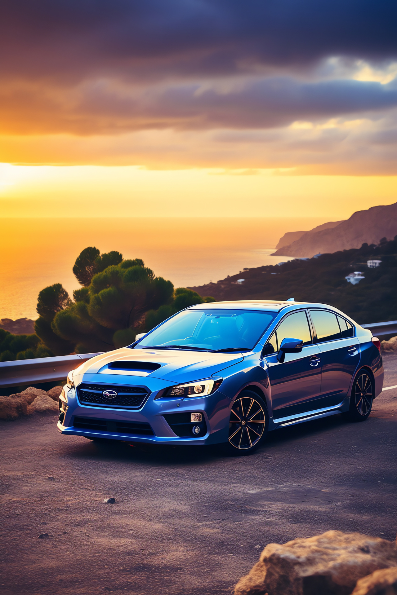 Subaru Levorg GT sports wagon, Melbourne surroundings, coastal road trip, turbo engine, seaside cliffs, HD Phone Image